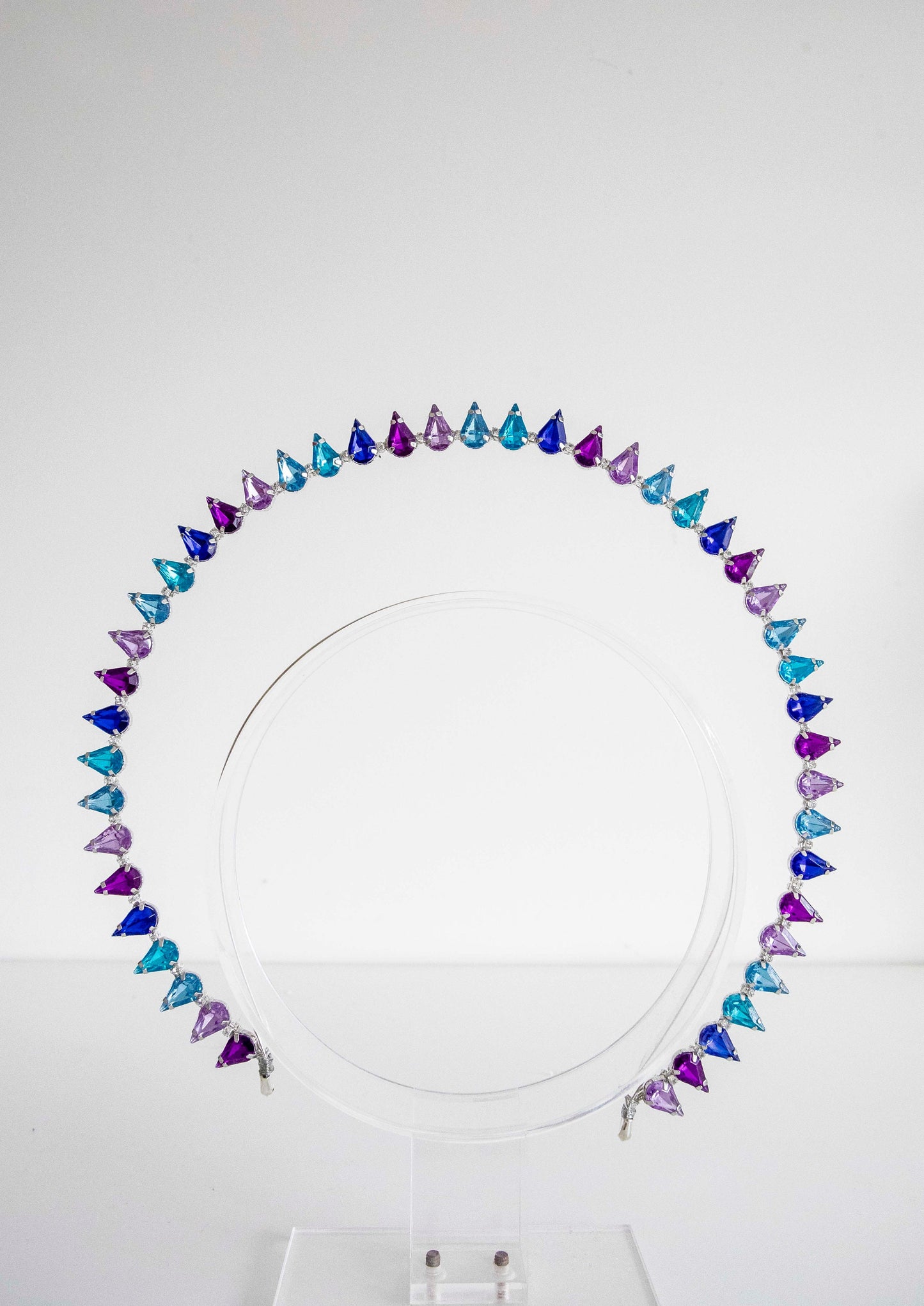 Blue Purple Violet Crystals Halo Crown