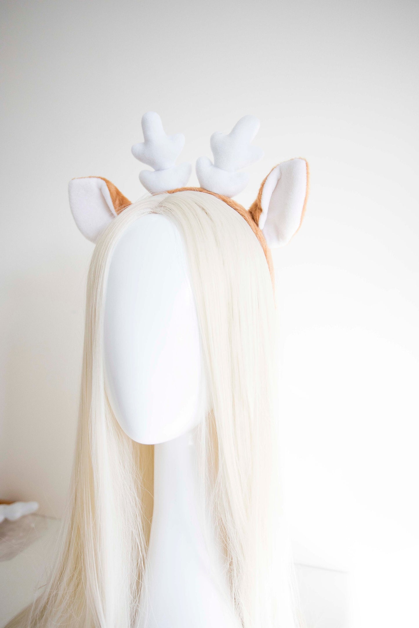 Beige Christmas Reindeer headband