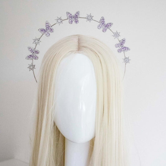 Violet Butterfly Stars Headband