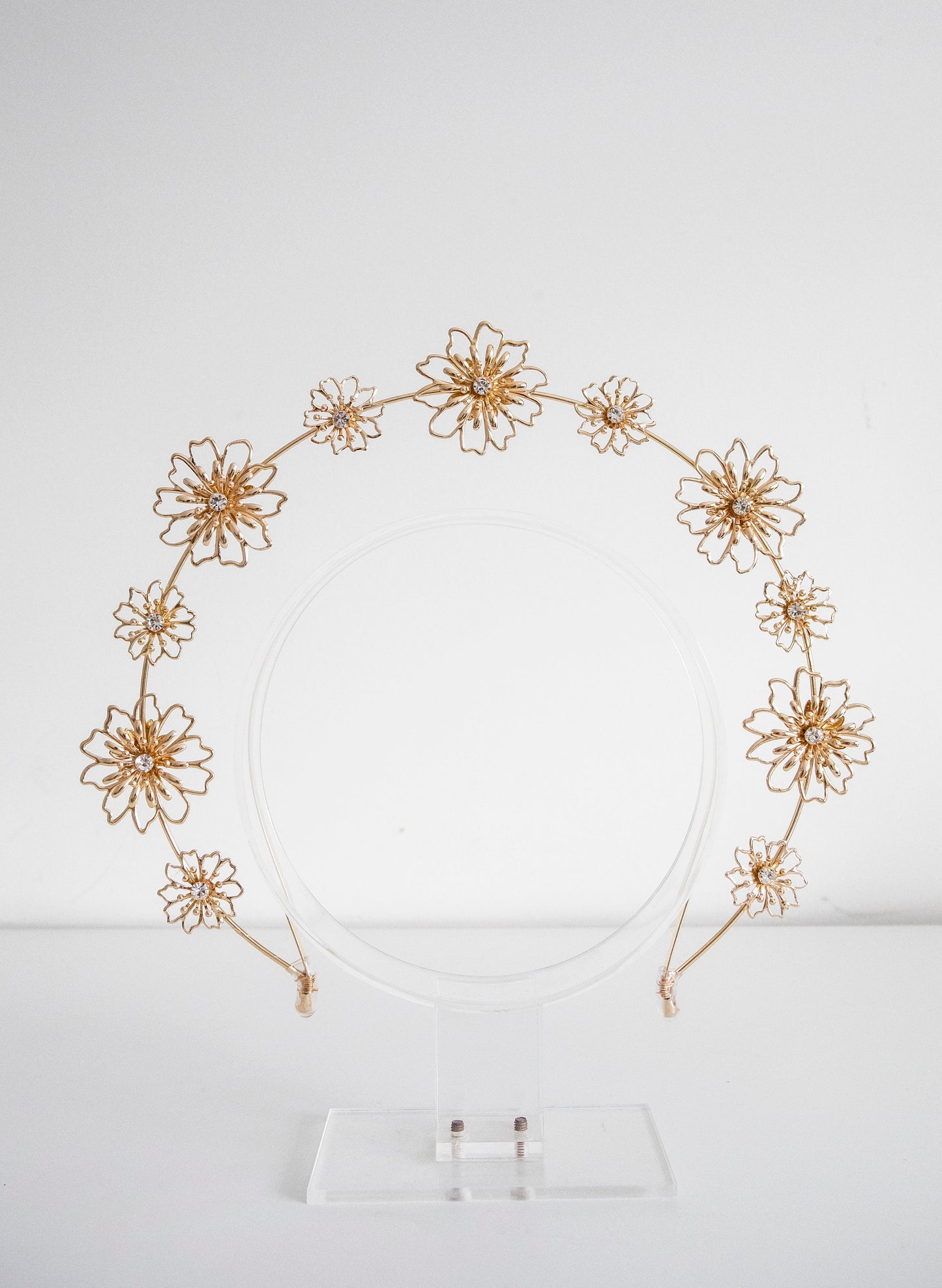 Small Gold flower Halo Crown