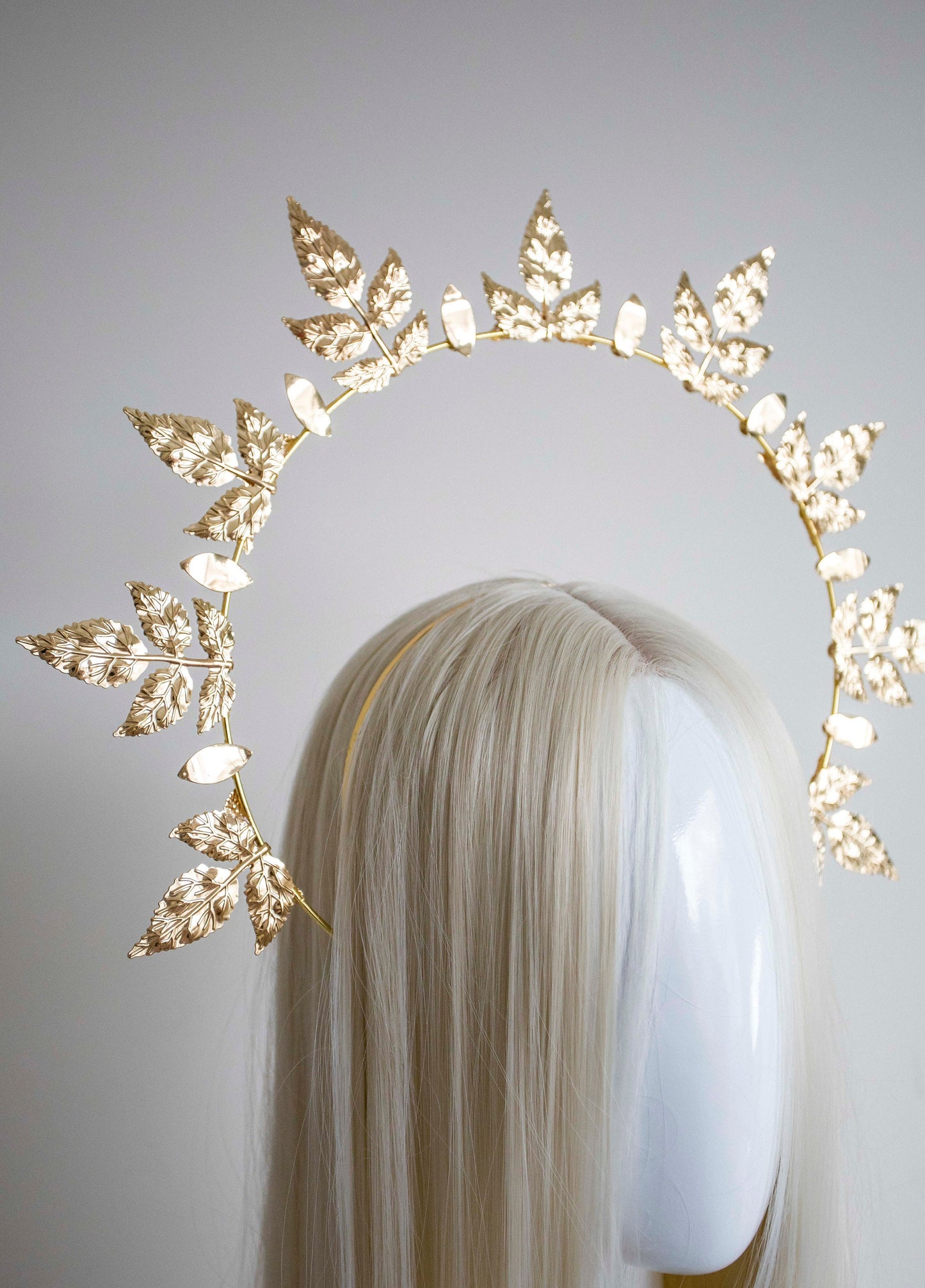 Gold Metal Leaf Sun Headpiece