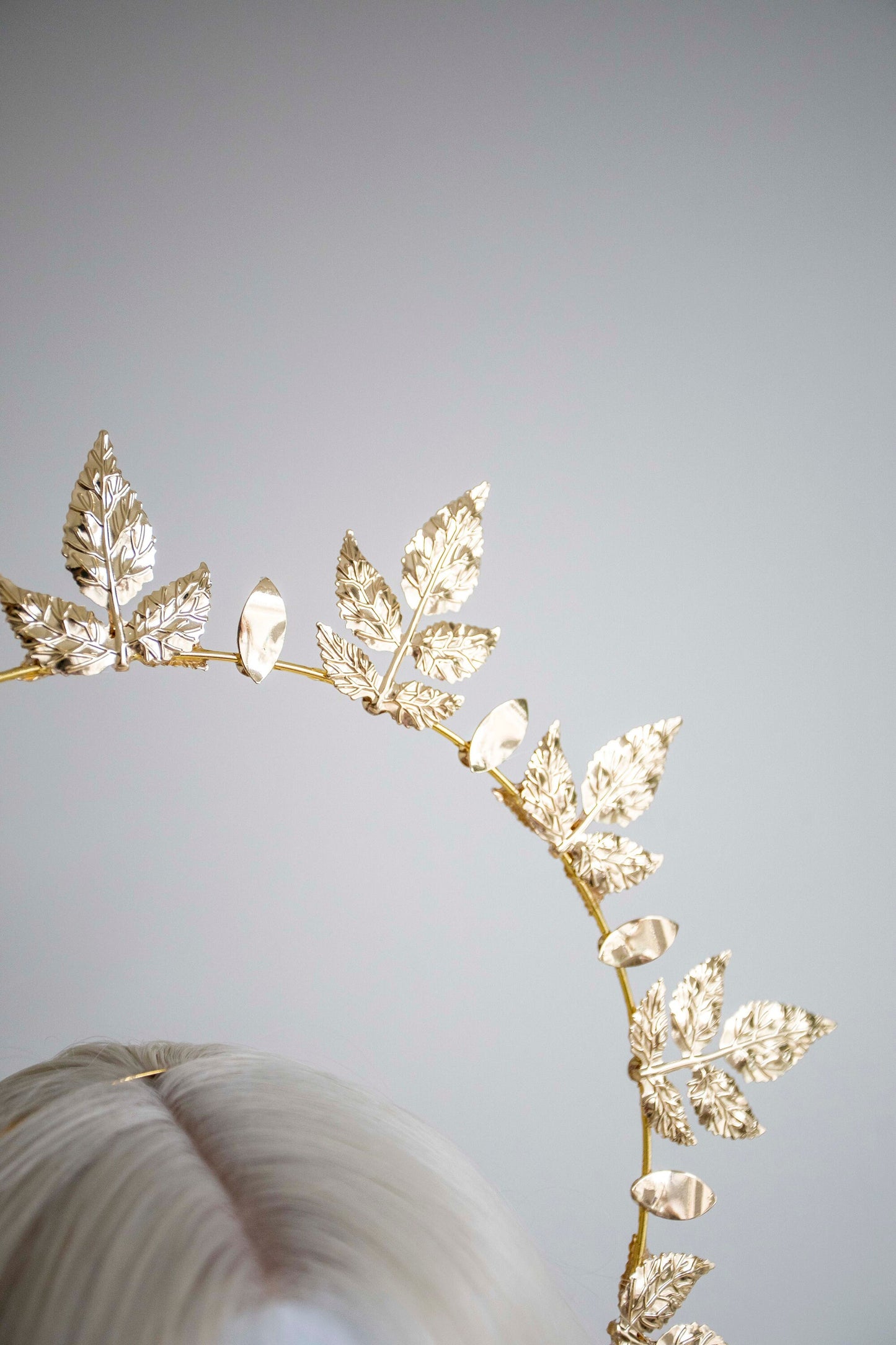 Gold Metal Leaf Sun Headpiece