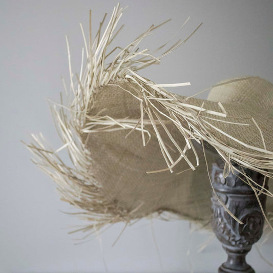 Giant Fringe Floppy Sun Hat - Inas in Natural