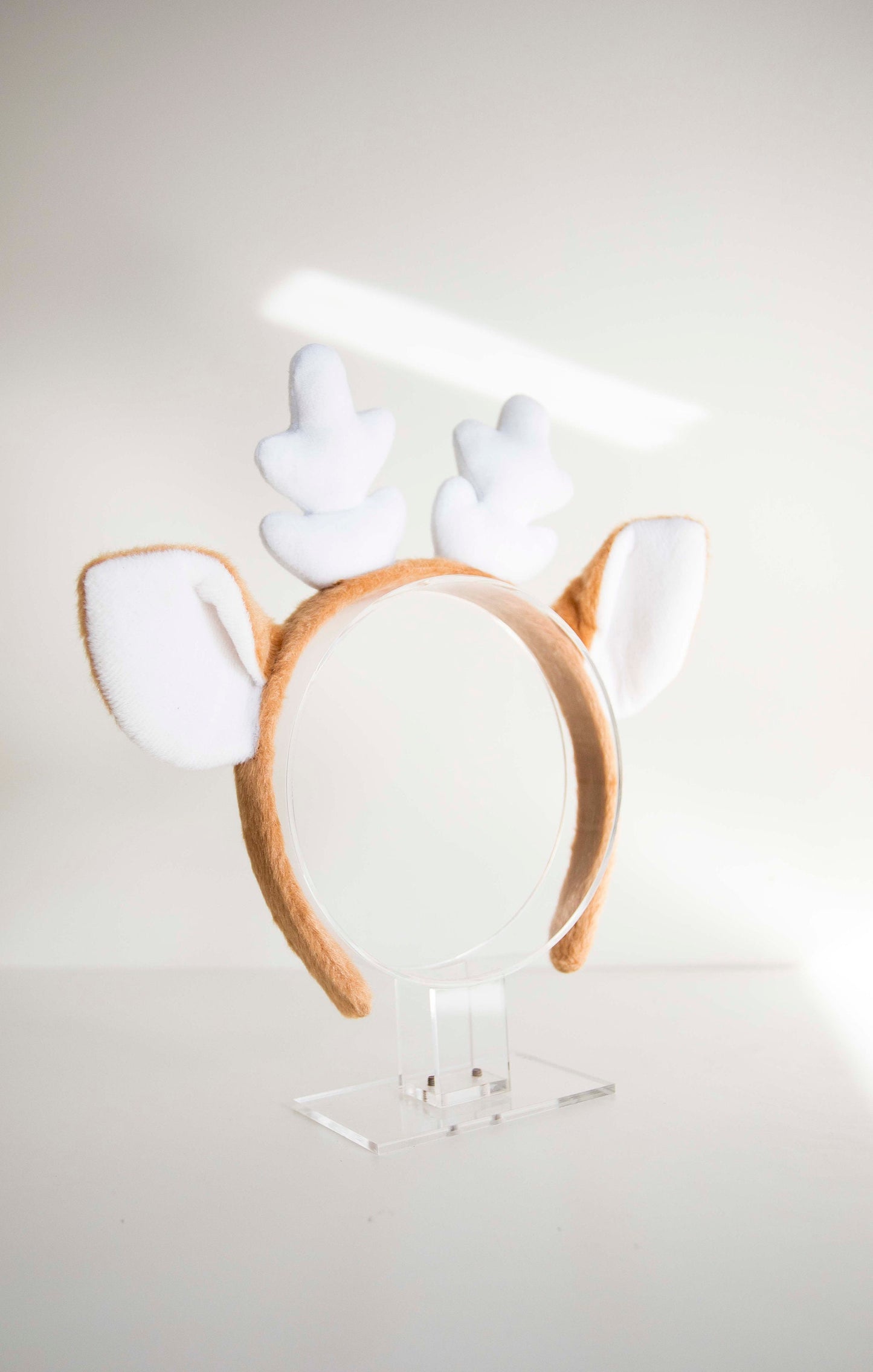 Beige Christmas Reindeer headband