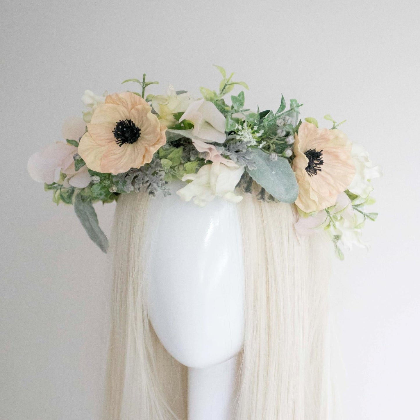 Soft pink floral headband