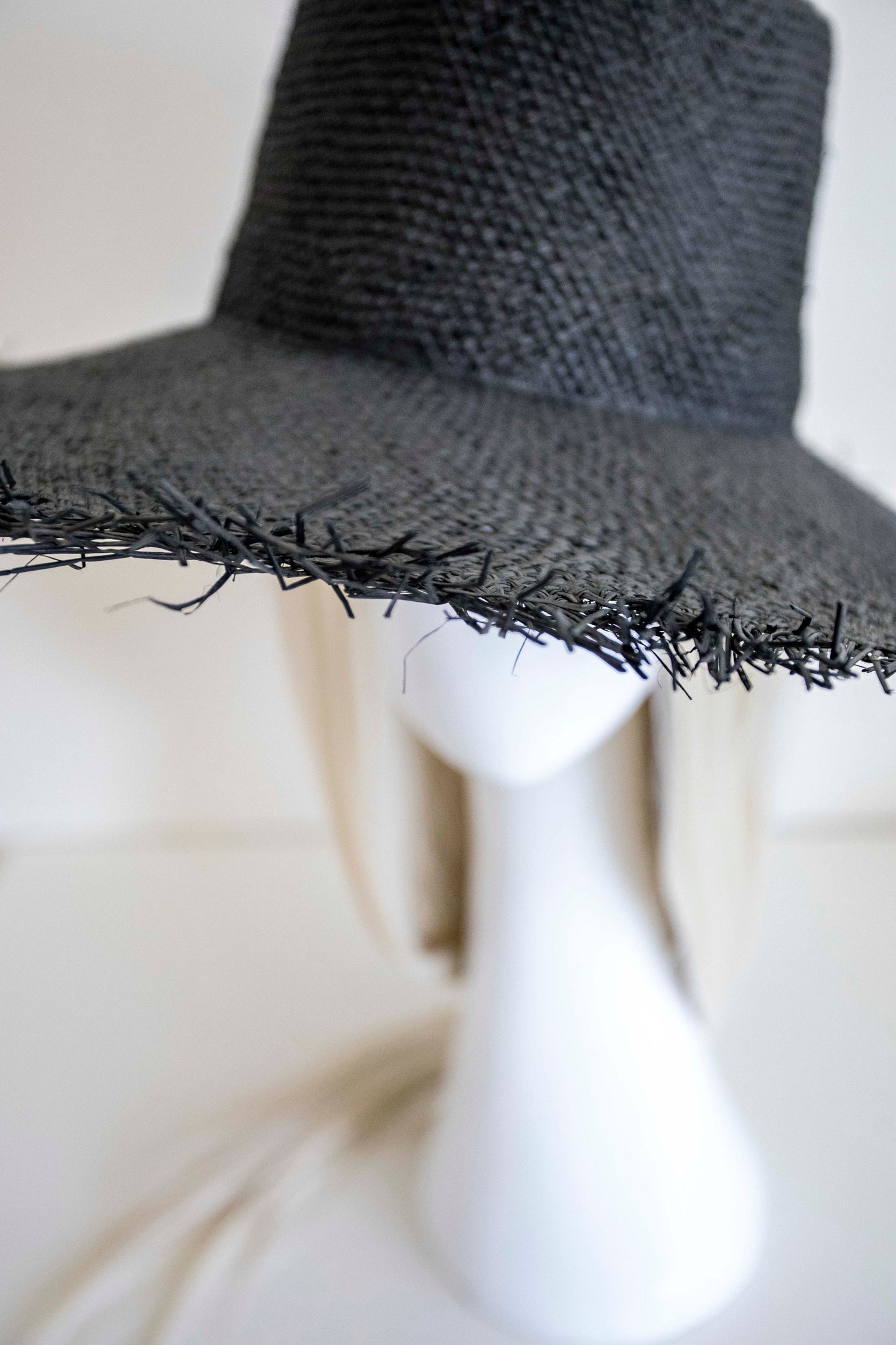 Black Fringe Sun Hat