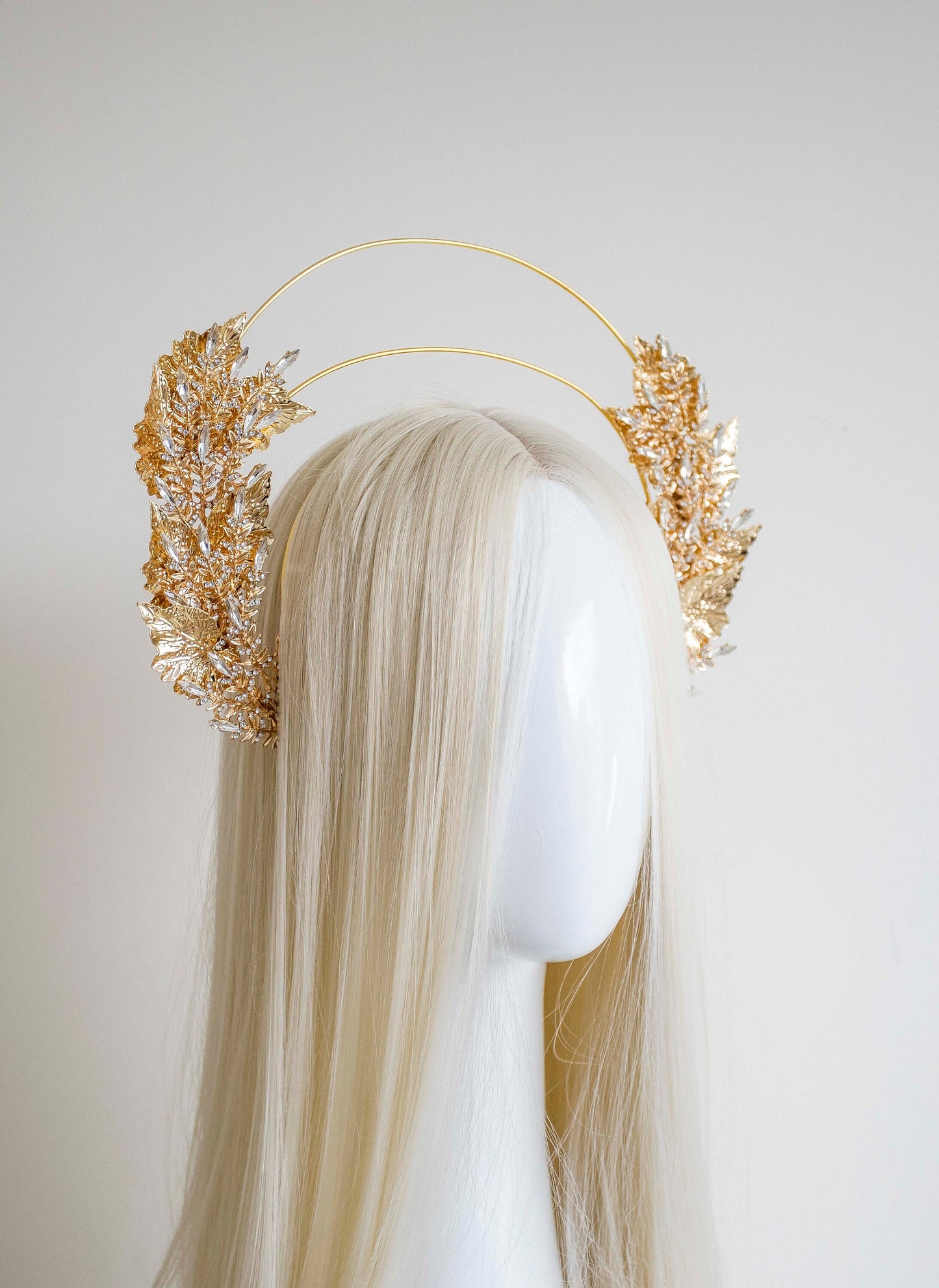 Large Gold Leaf Headpiece