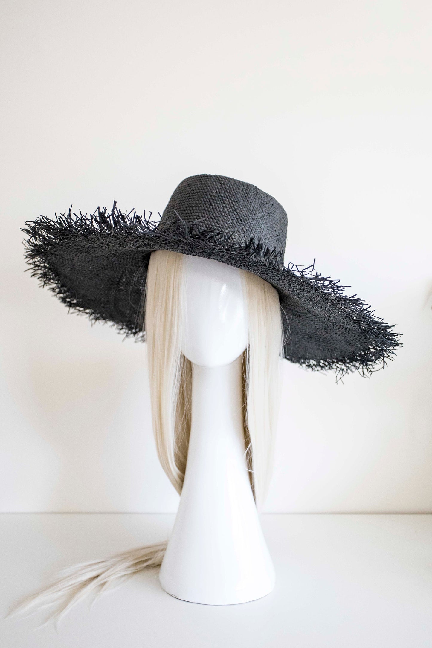 Black Fringe Sun Hat