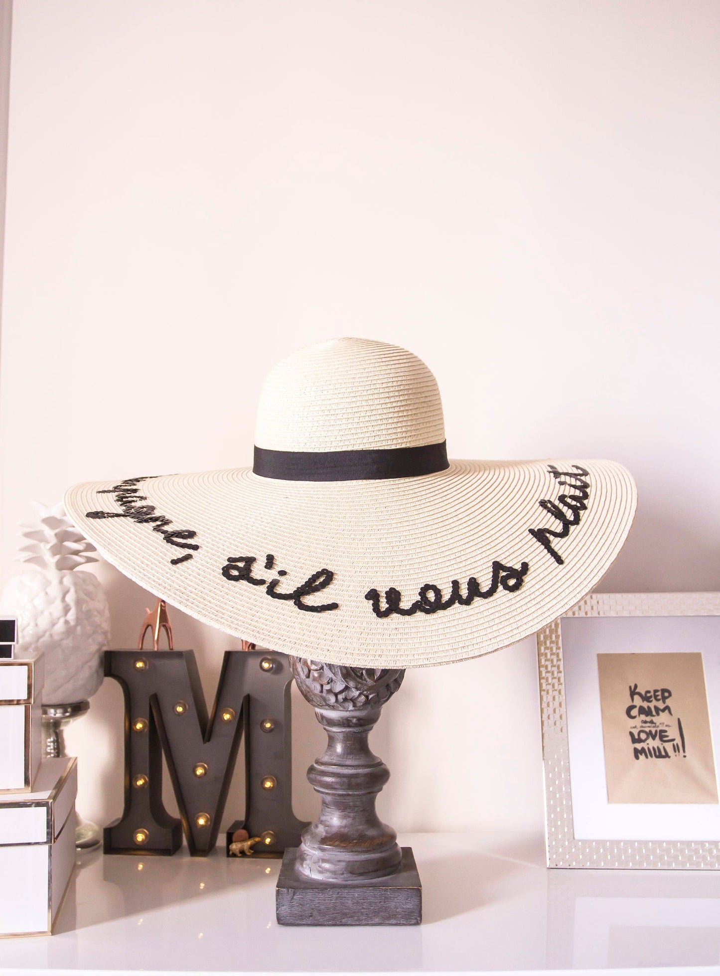 Beige Floppy Hat