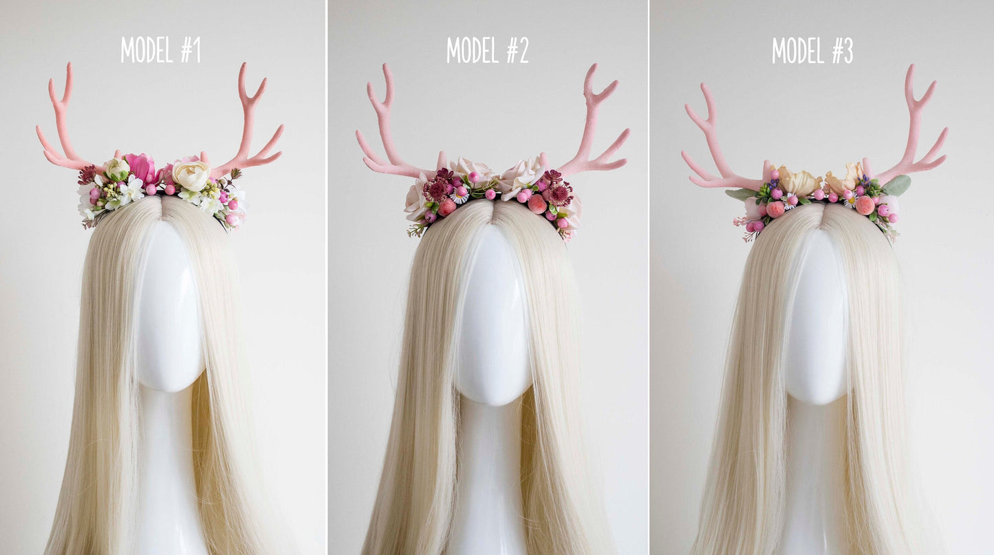 Deer Flower Crown headband