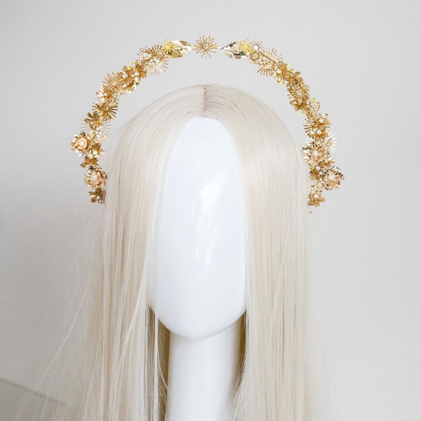 Small Gold Halo Flower crown