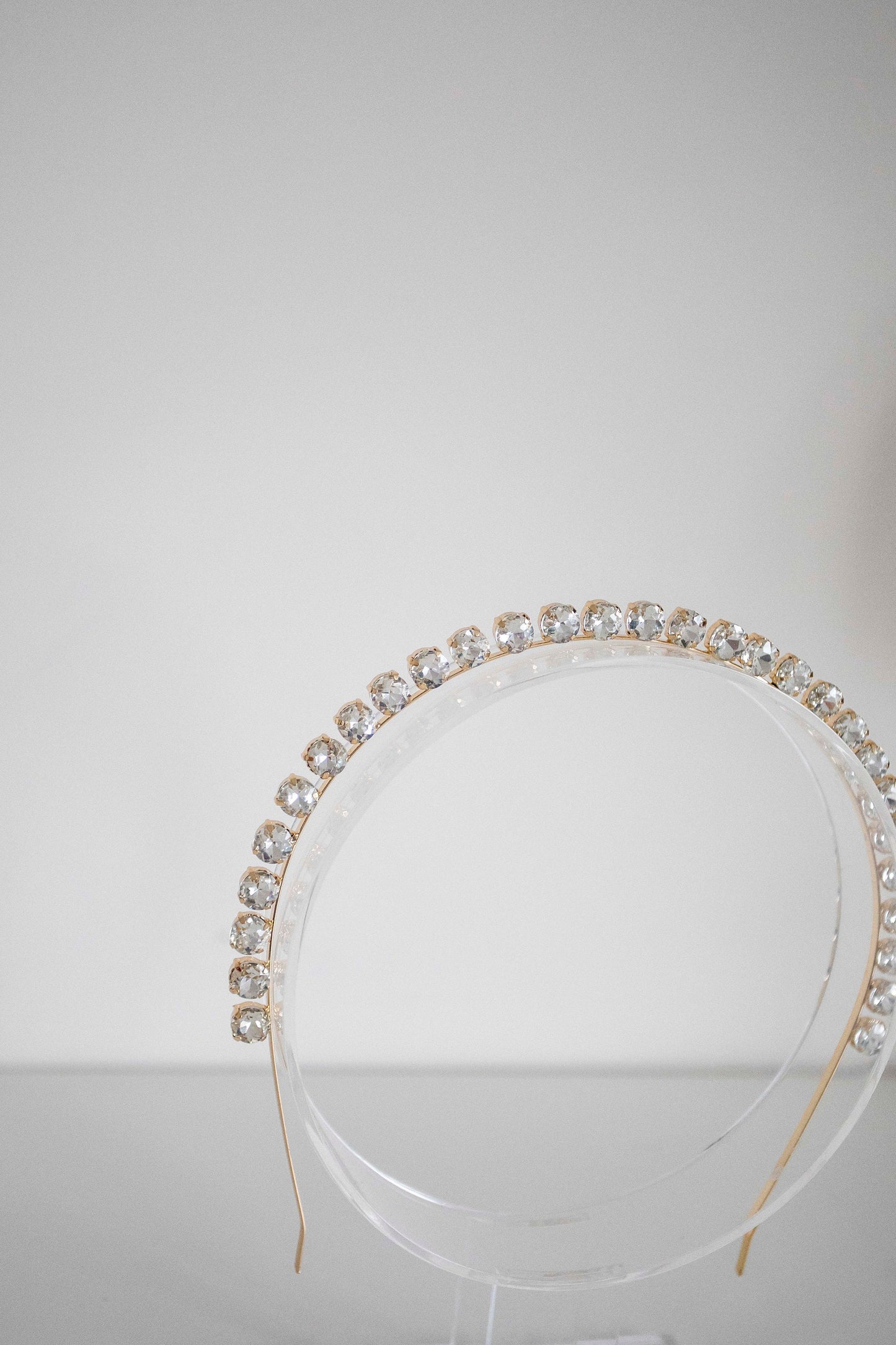 Gold Clear & Champagne Crystals Headband