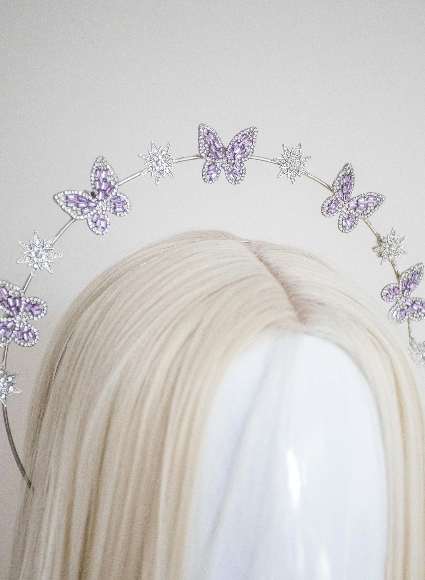 Violet Butterfly Stars Headband