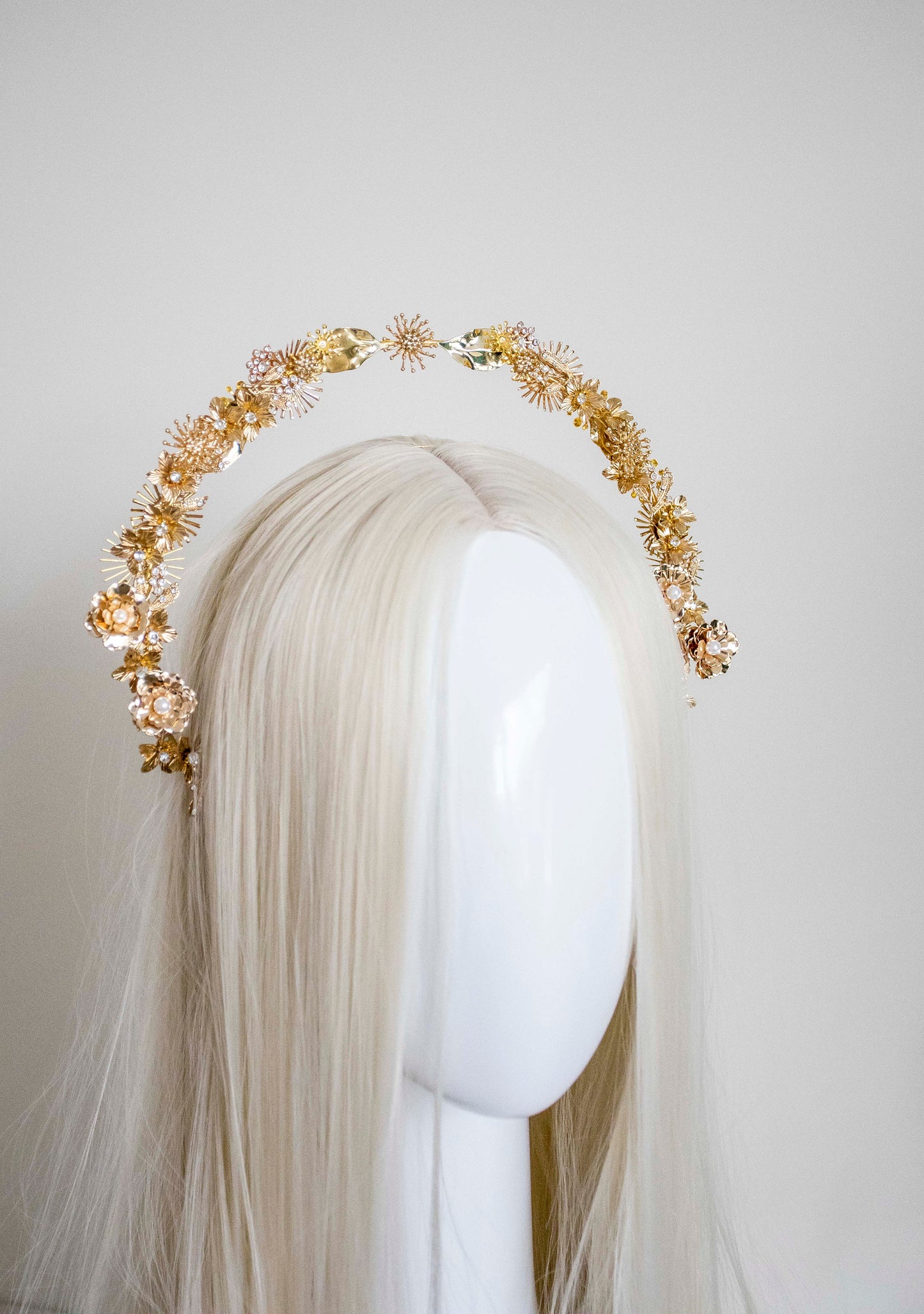 Small Gold Halo Flower crown