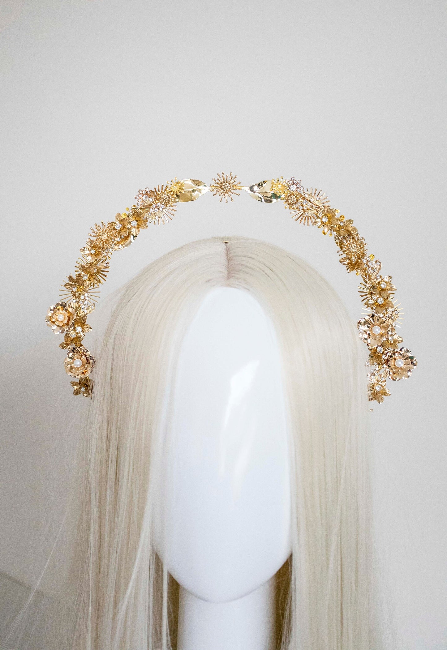 Small Gold Halo Flower crown