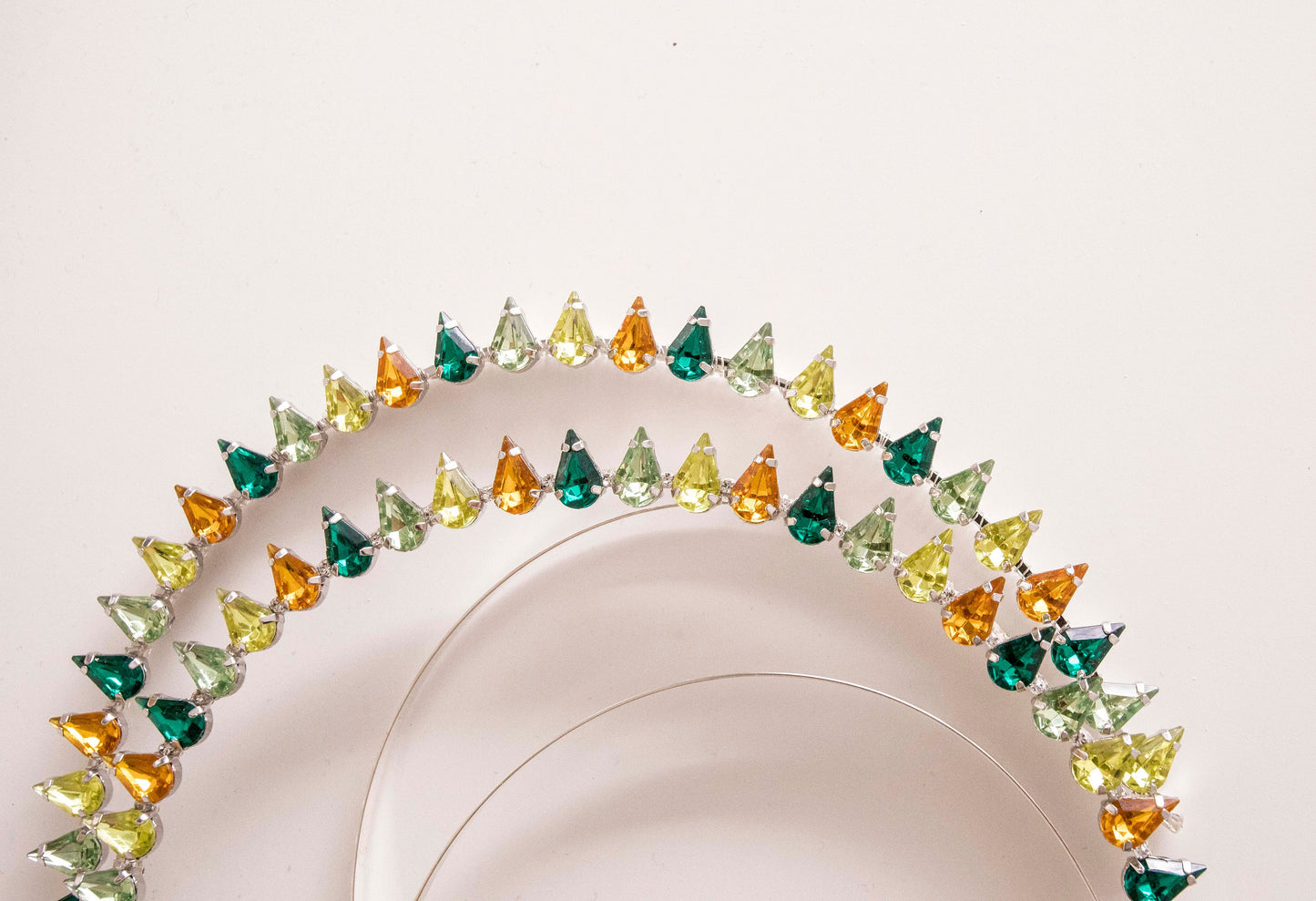 Green Crystals Halo Crown