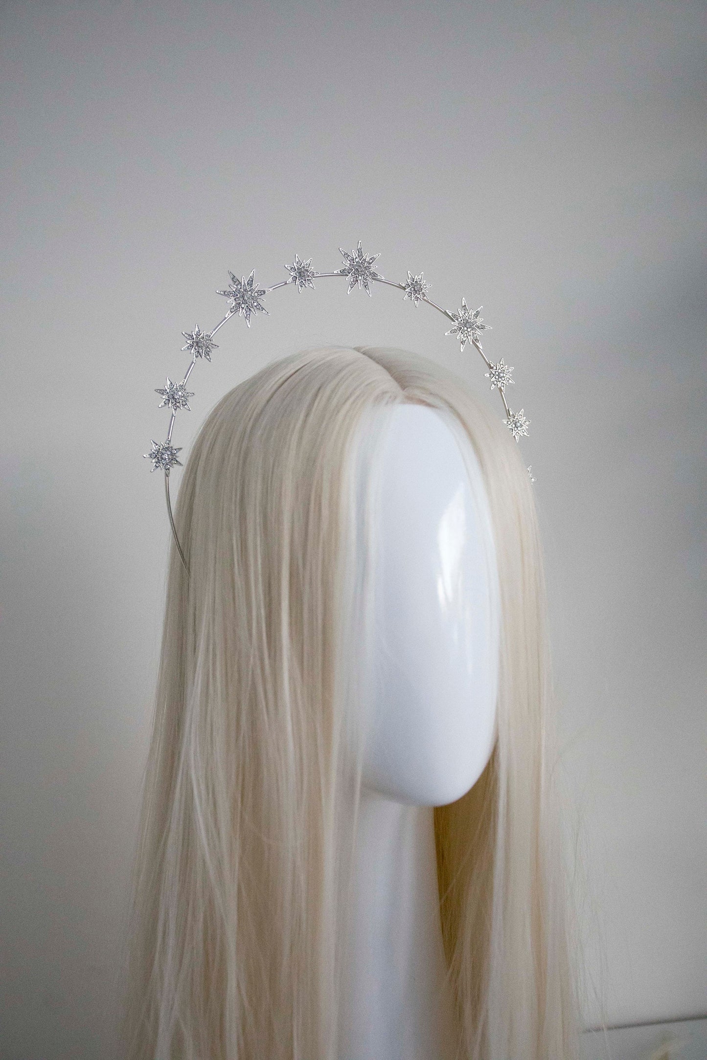 Silver Gold Stars Headband