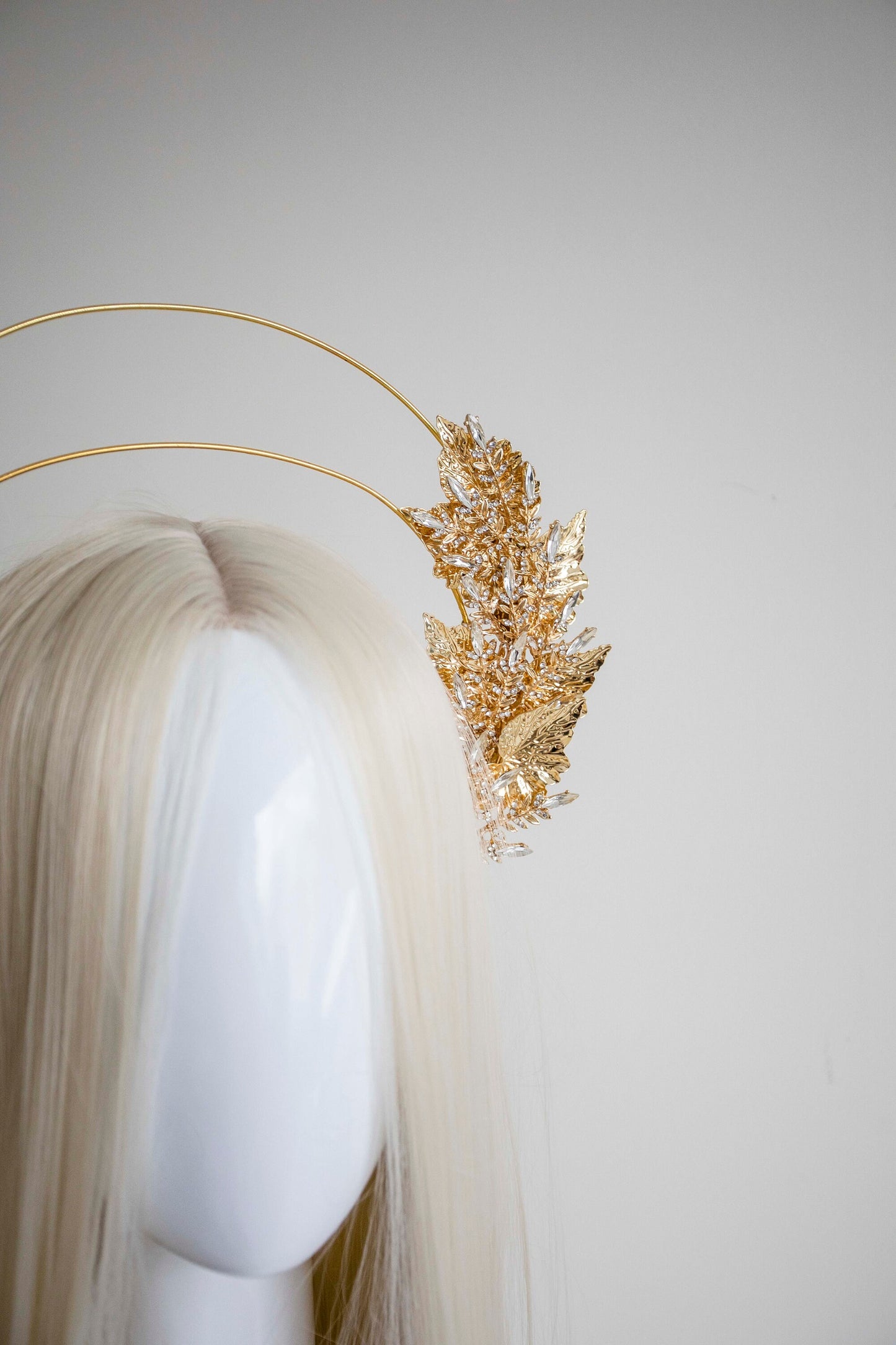 Large Gold Leaf Headpiece