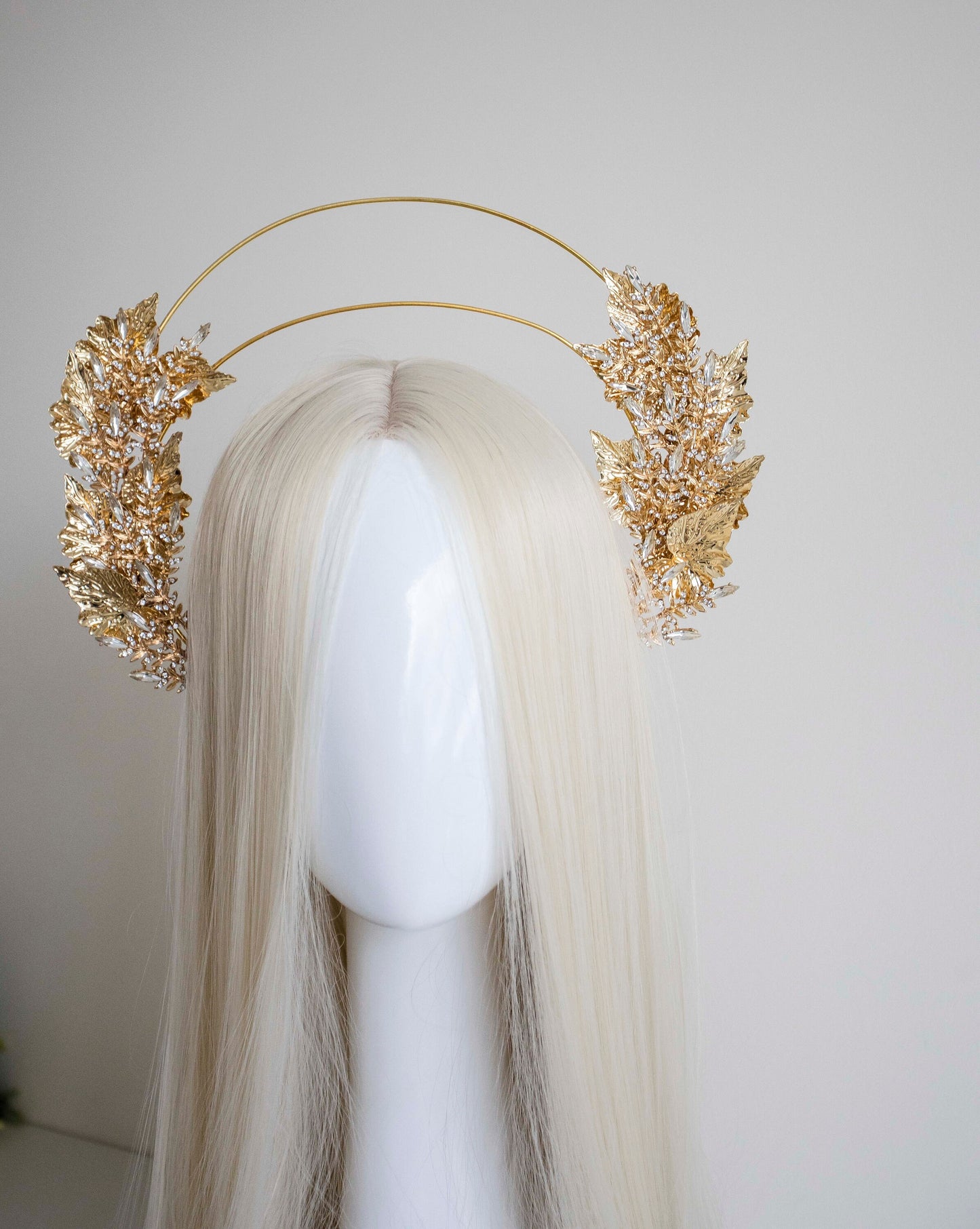 Large Gold Leaf Headpiece