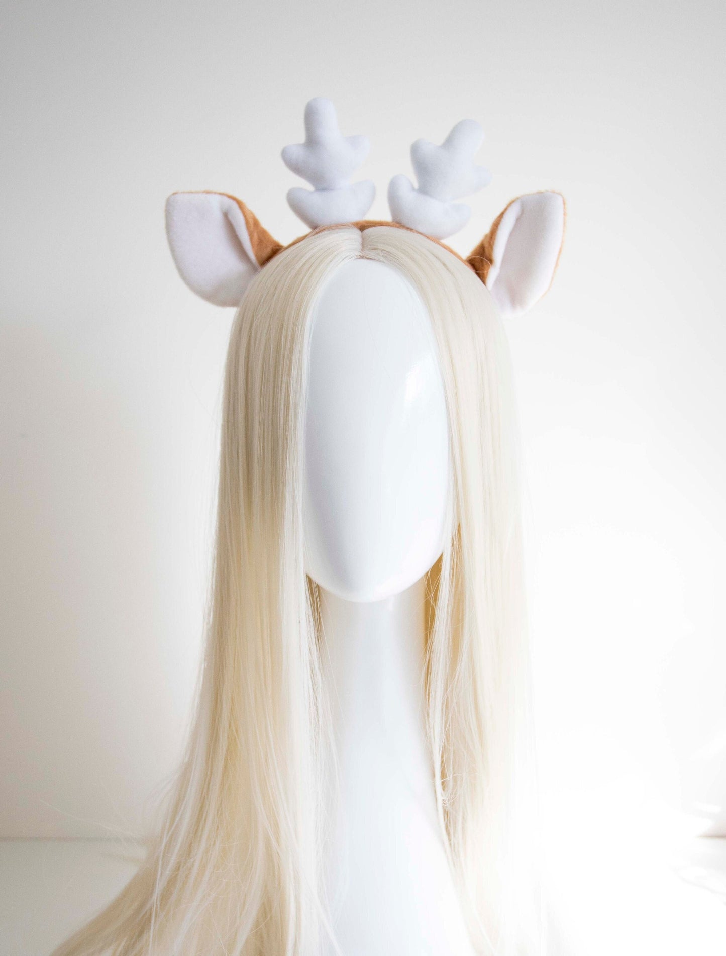 Beige Christmas Reindeer headband