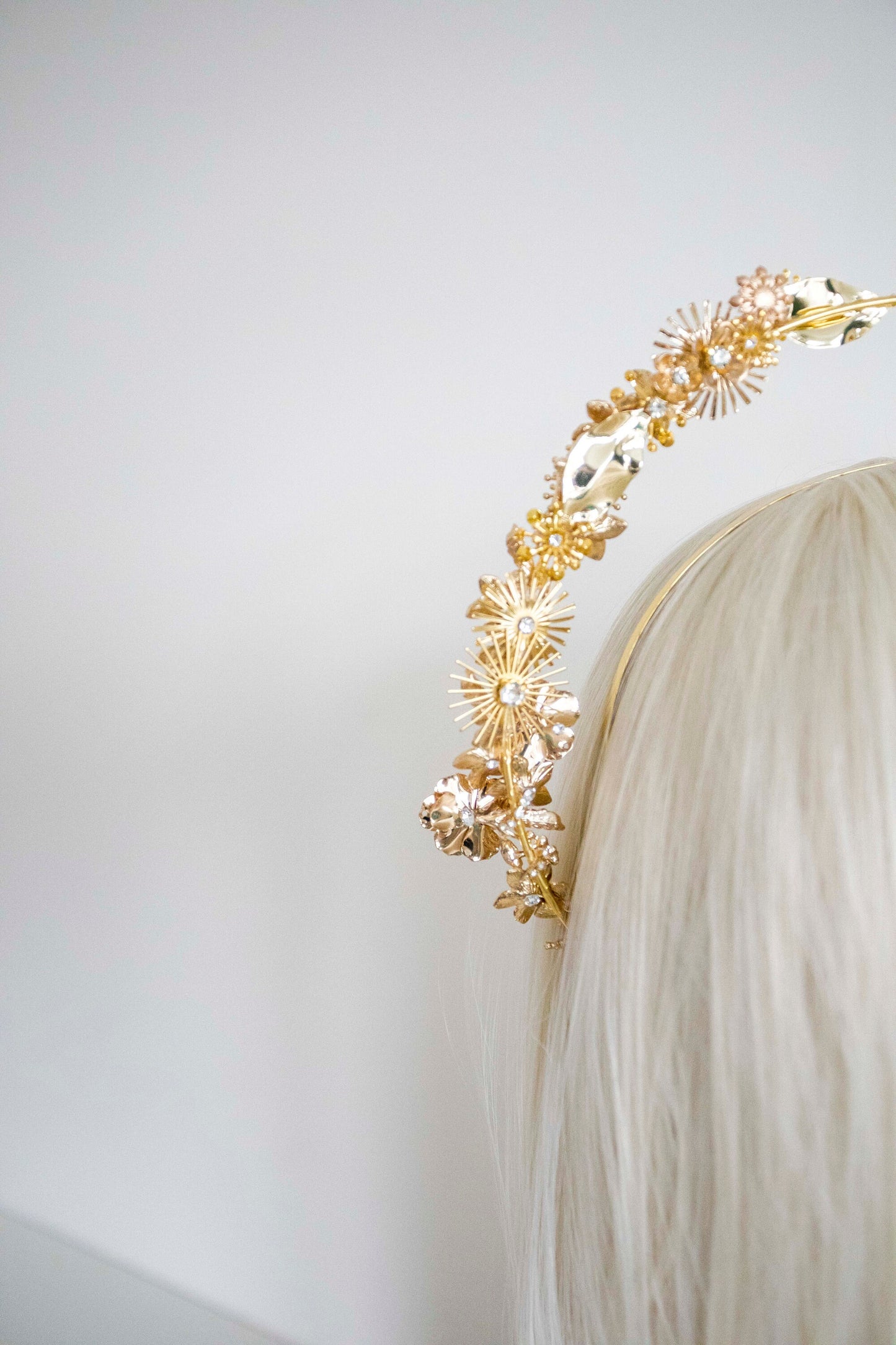 Small Gold Halo Flower crown