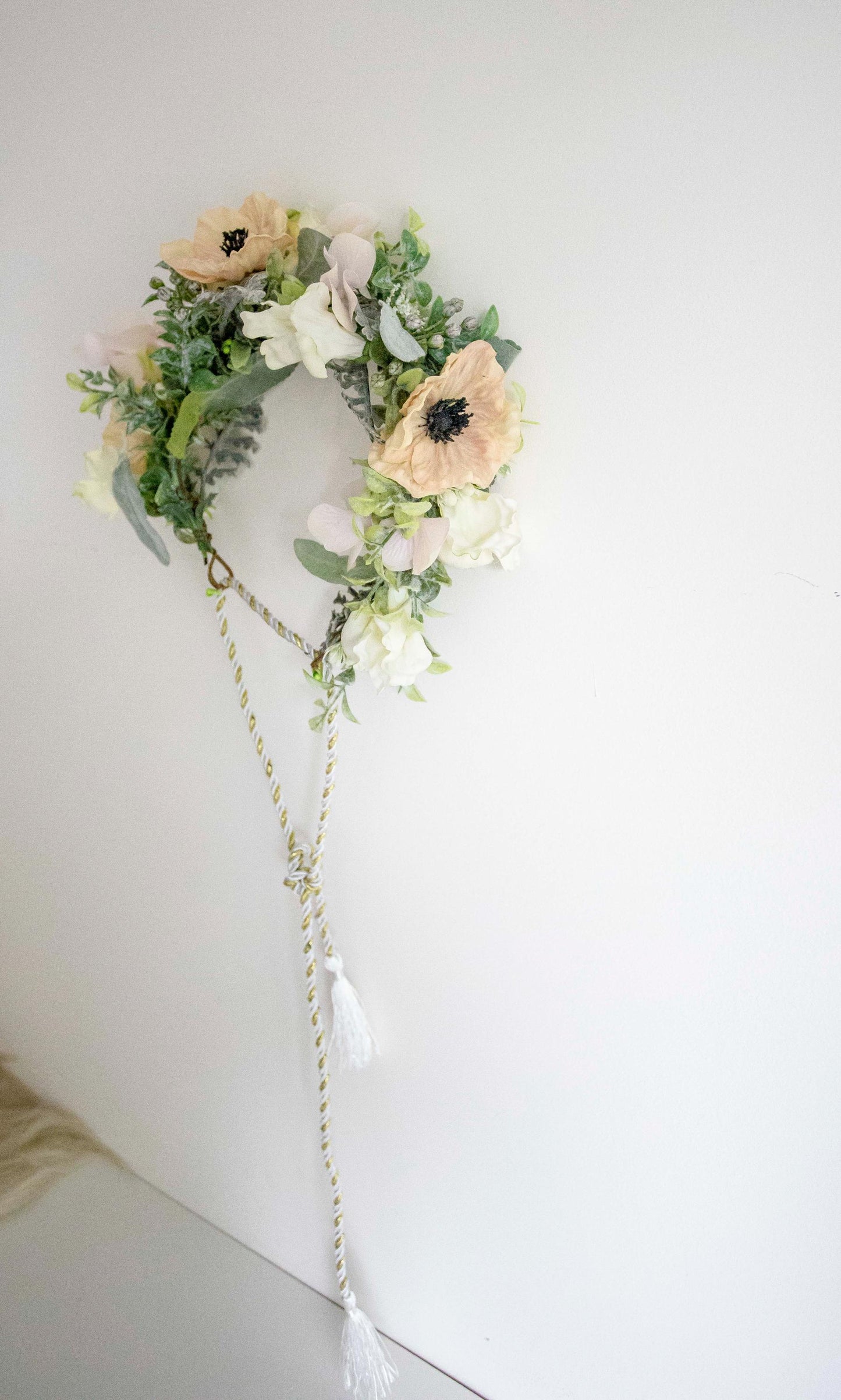 Soft pink floral headband