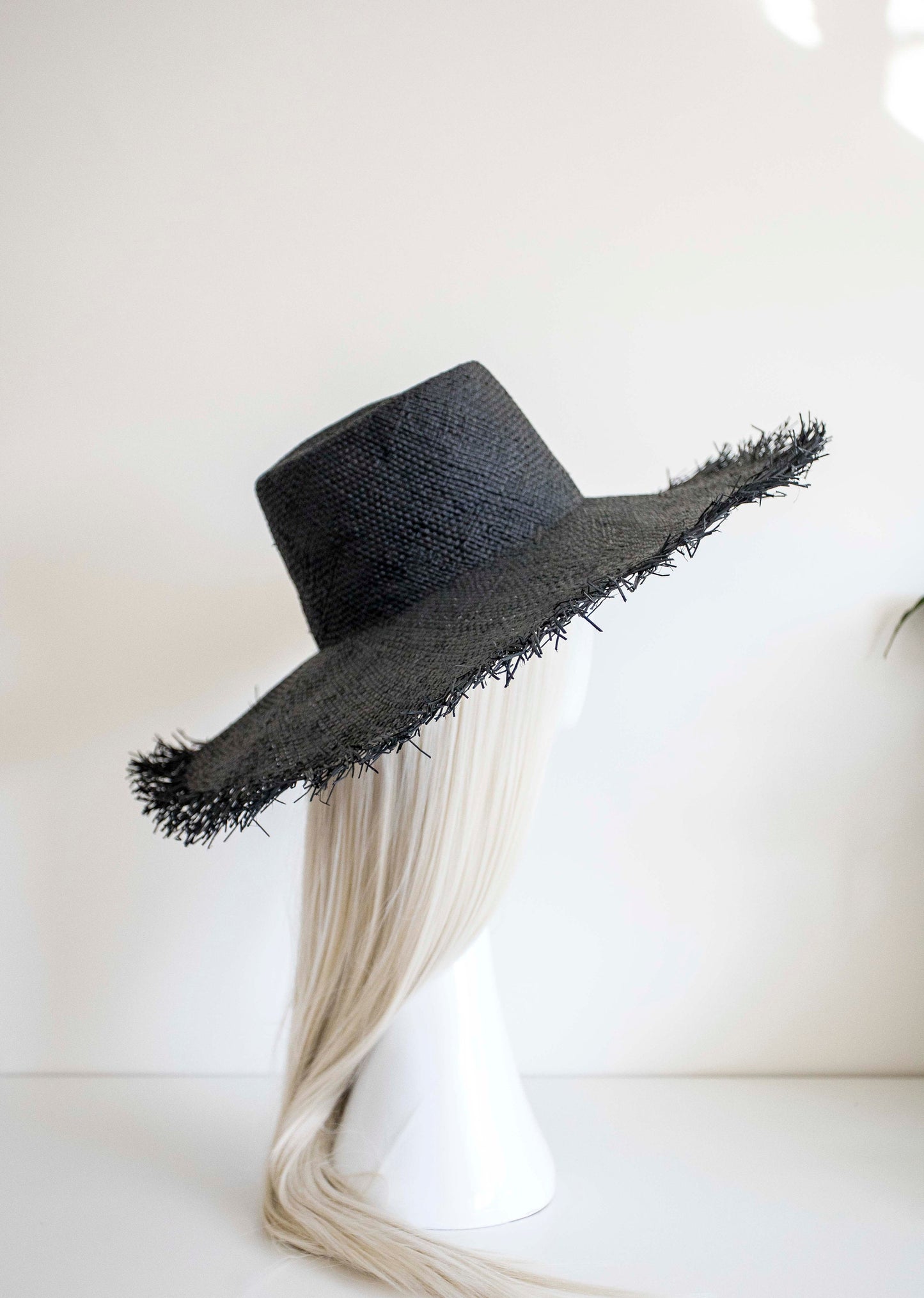 Black Fringe Sun Hat