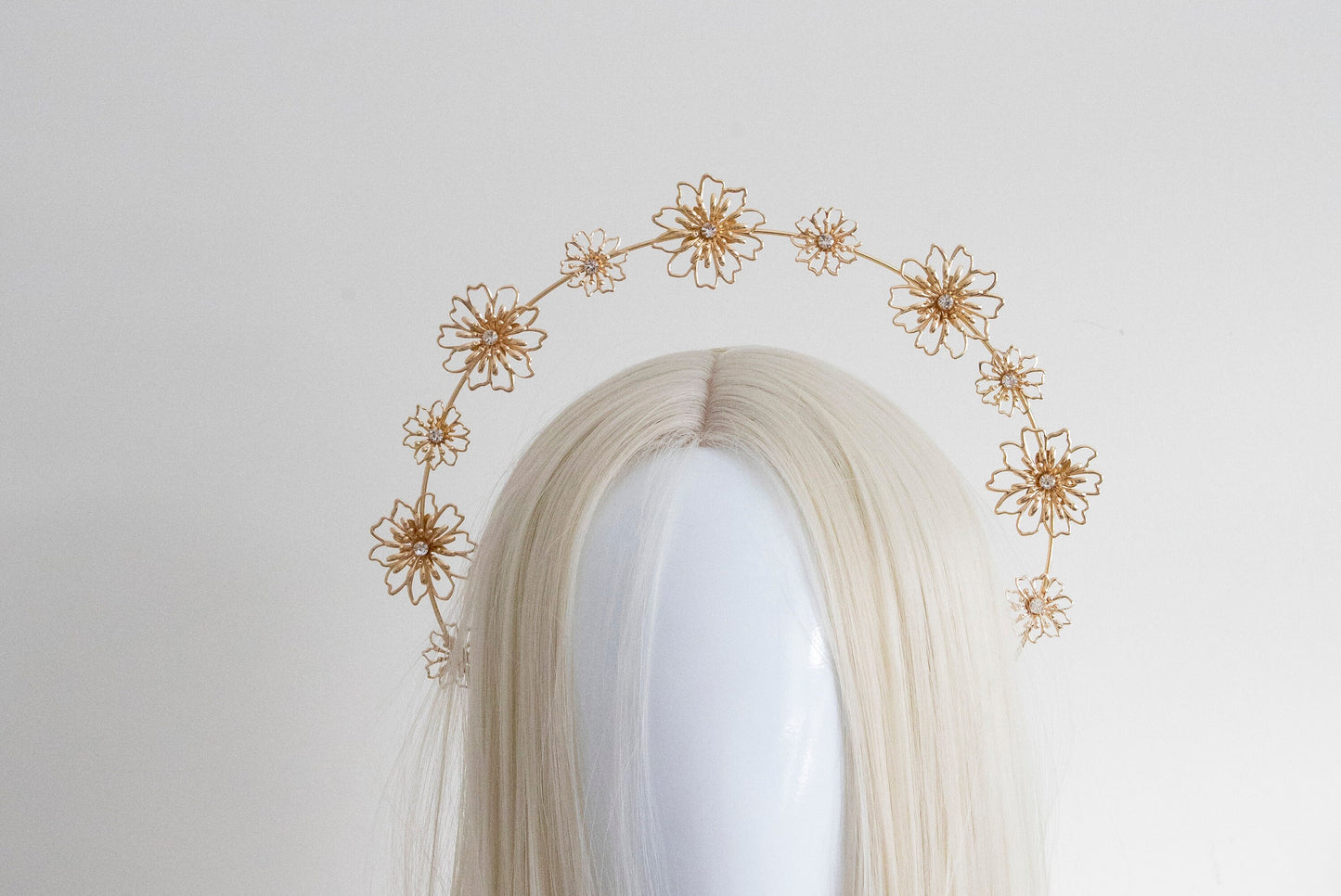 Small Gold flower Halo Crown