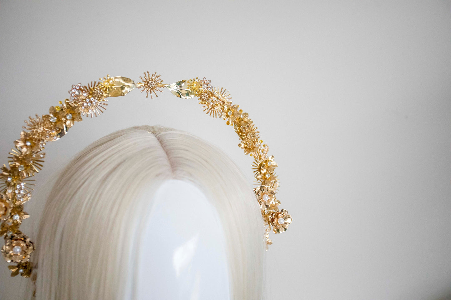 Small Gold Halo Flower crown