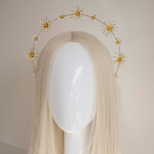 Gold flower Halo Crown