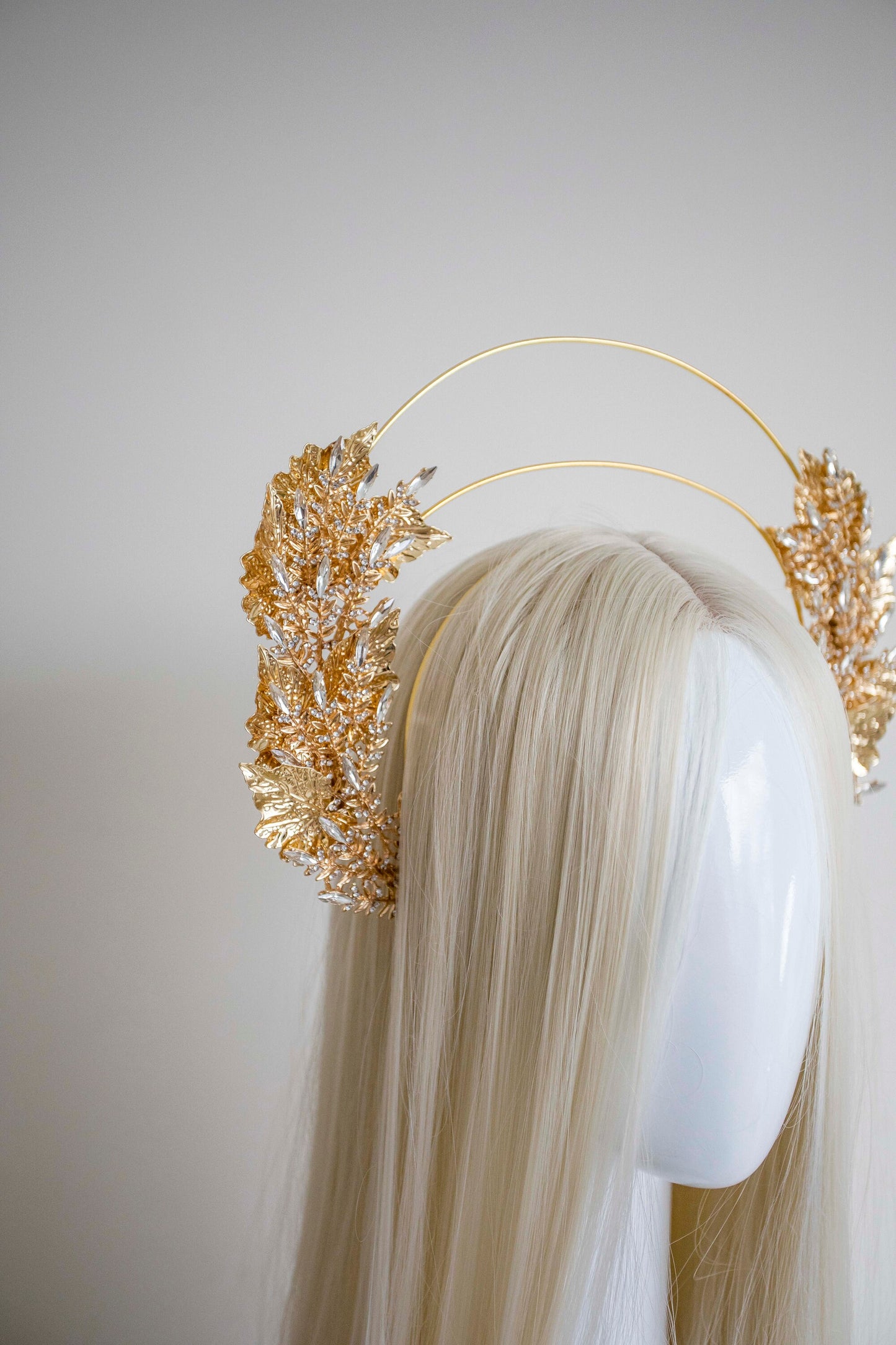 Large Gold Leaf Headpiece