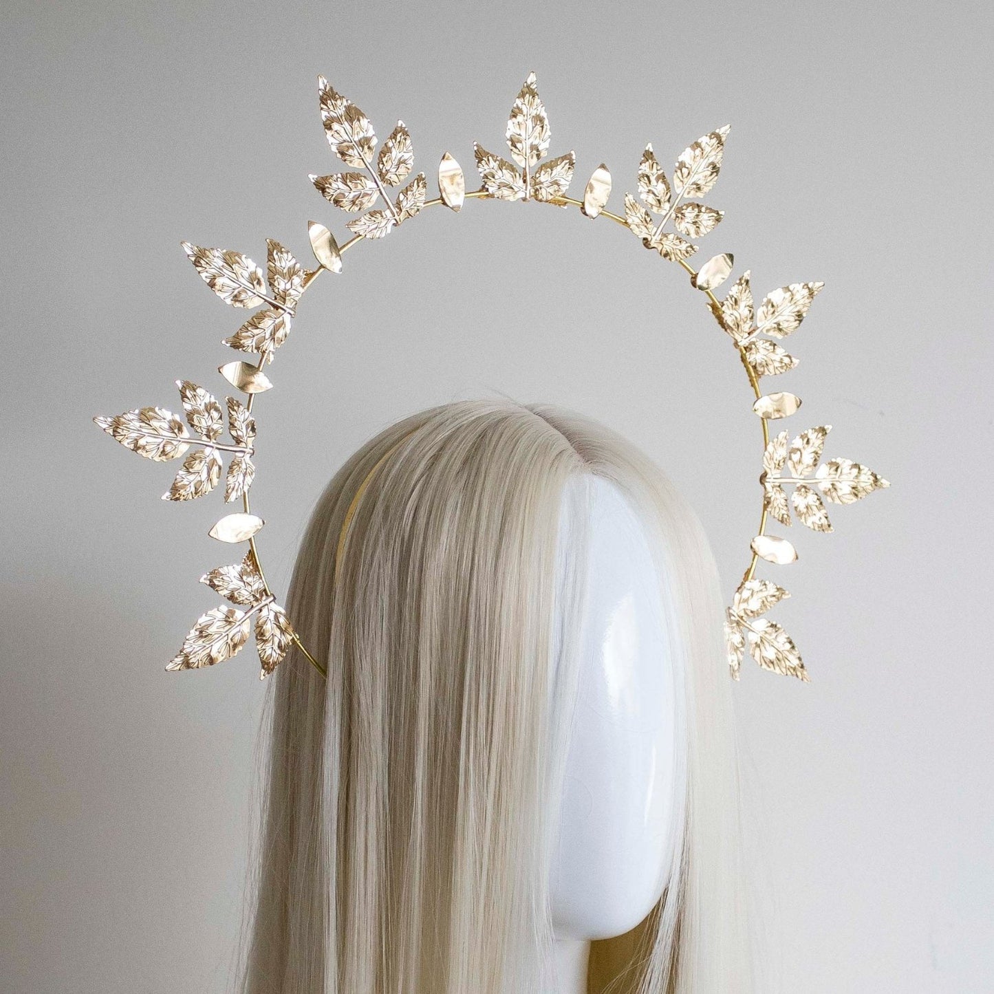 Gold Metal Leaf Sun Headpiece