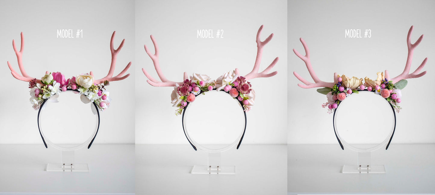 Deer Flower Crown headband