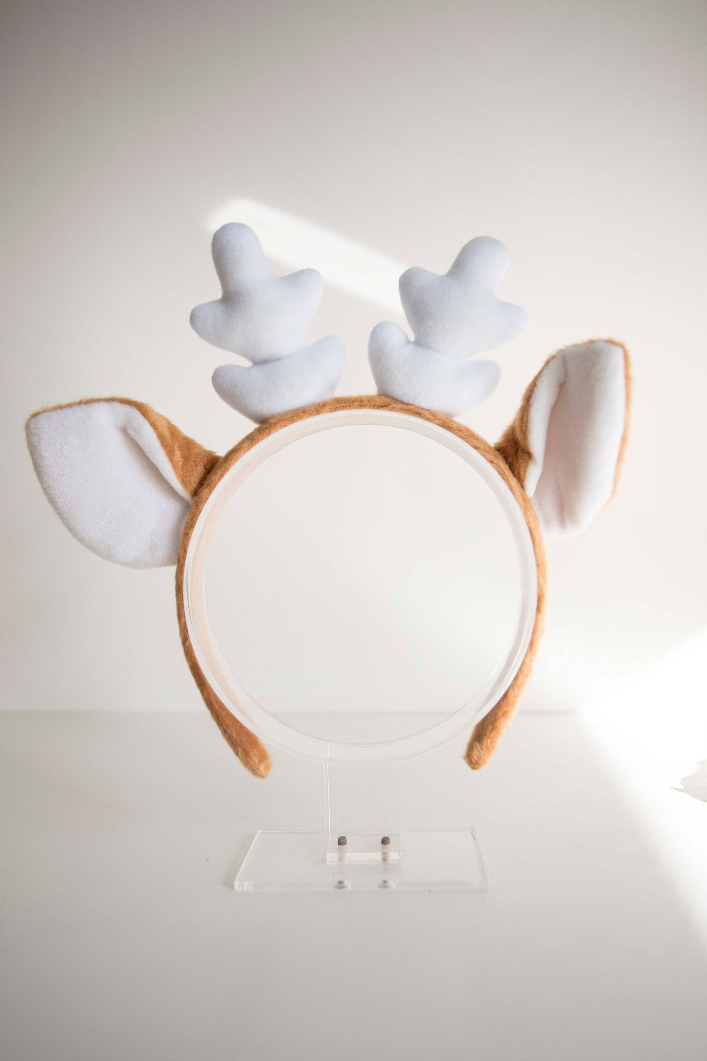 Beige Christmas Reindeer headband