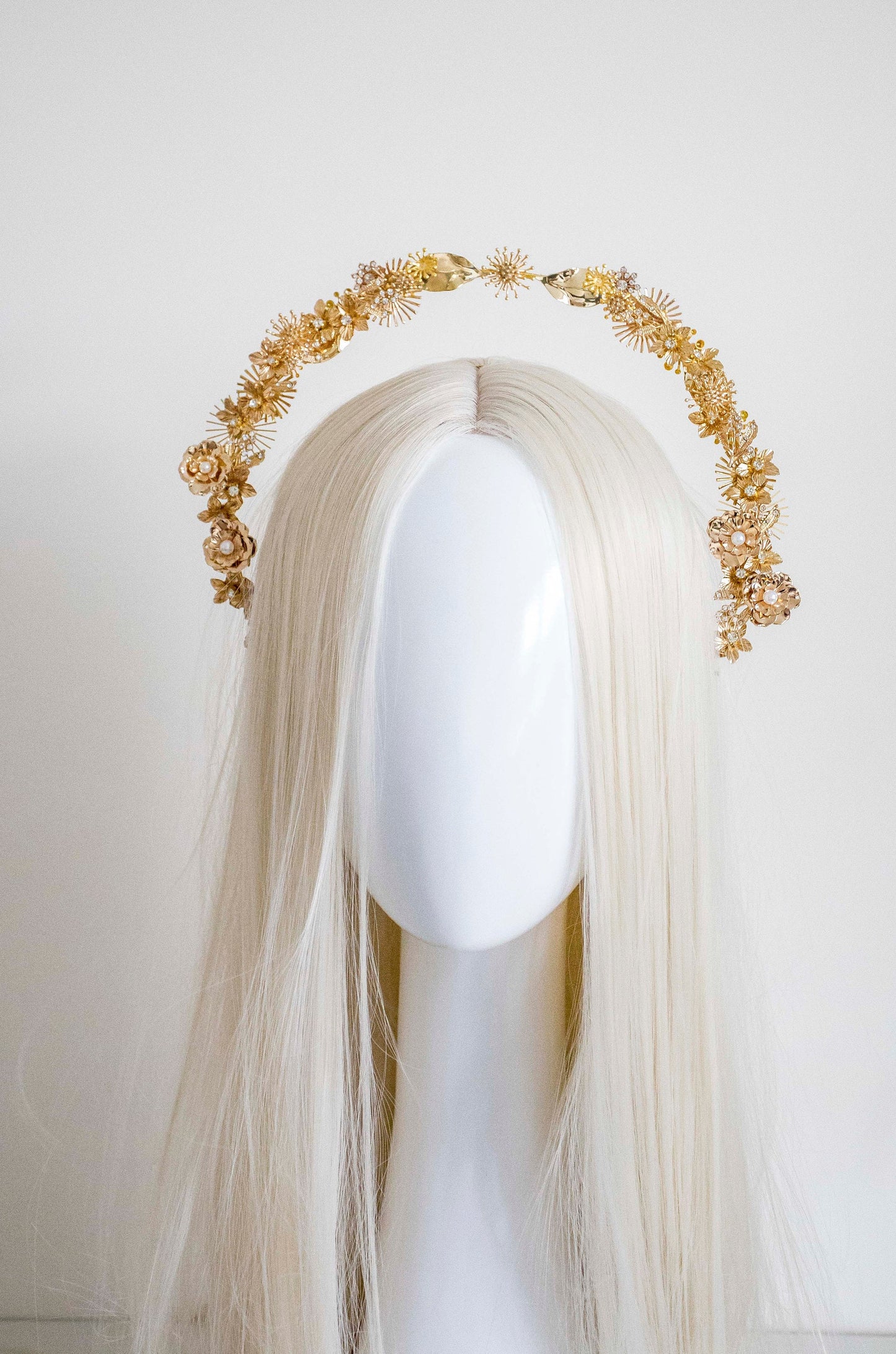 Small Gold Halo Flower crown