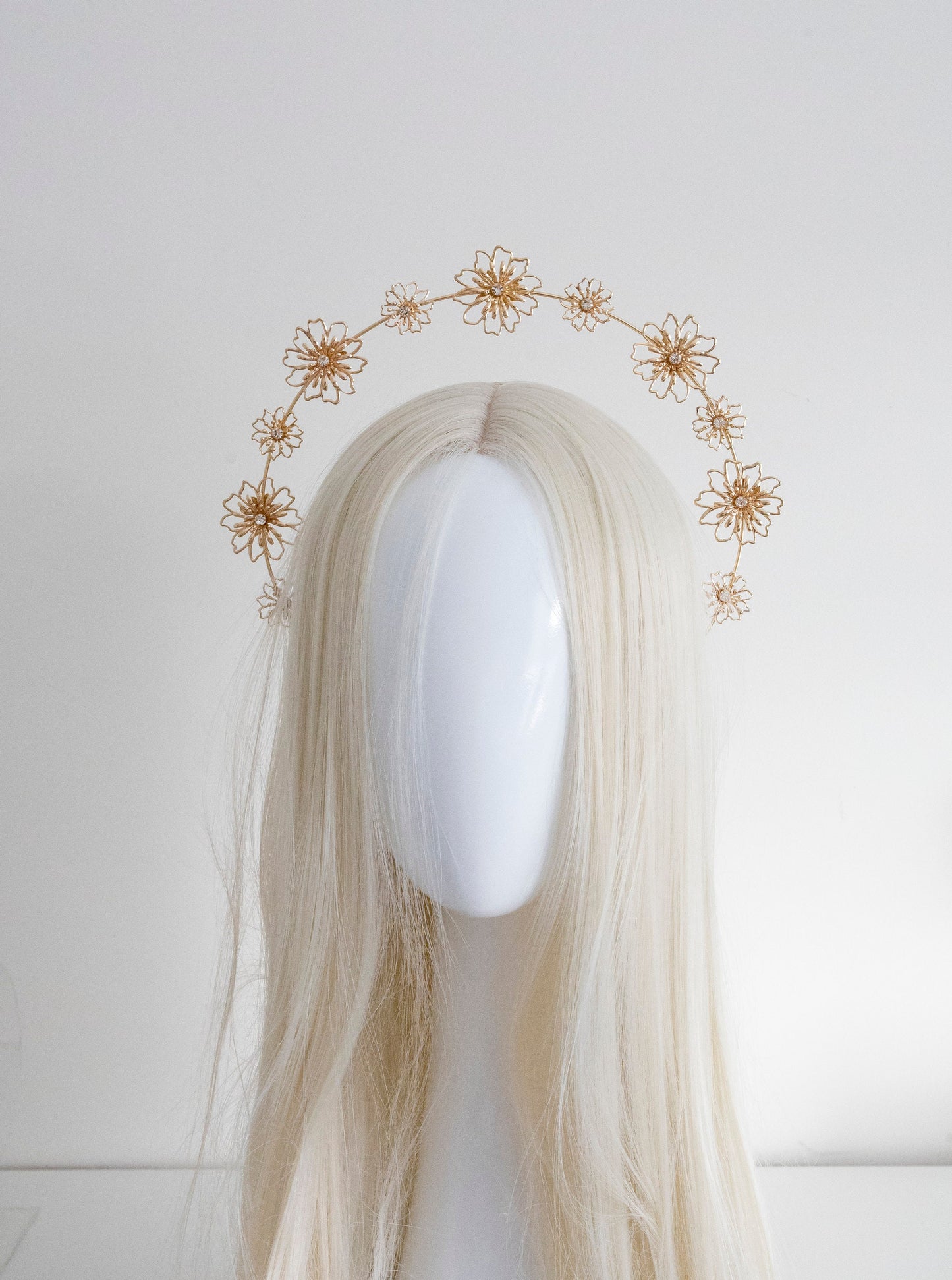 Small Gold flower Halo Crown