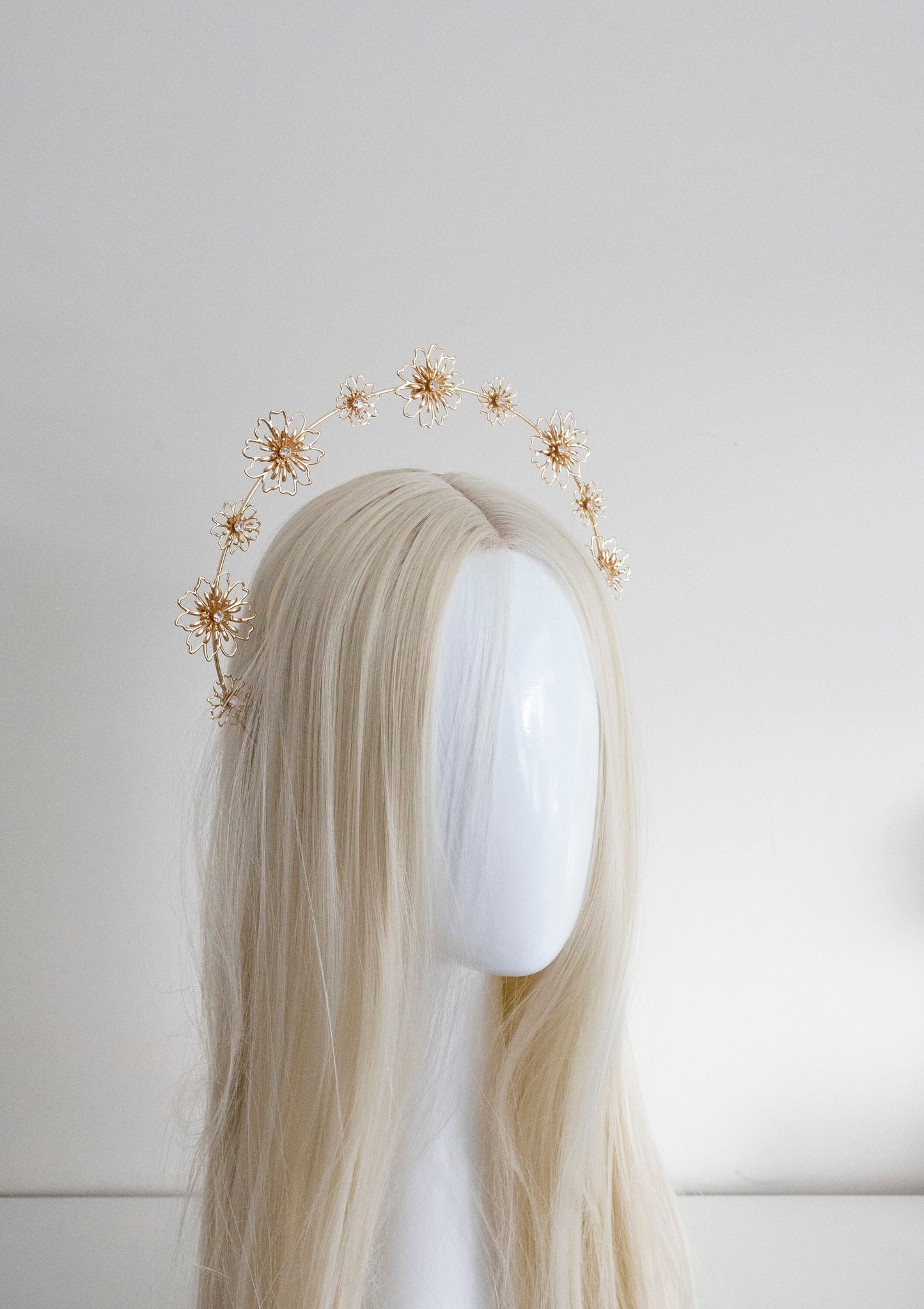 Small Gold flower Halo Crown