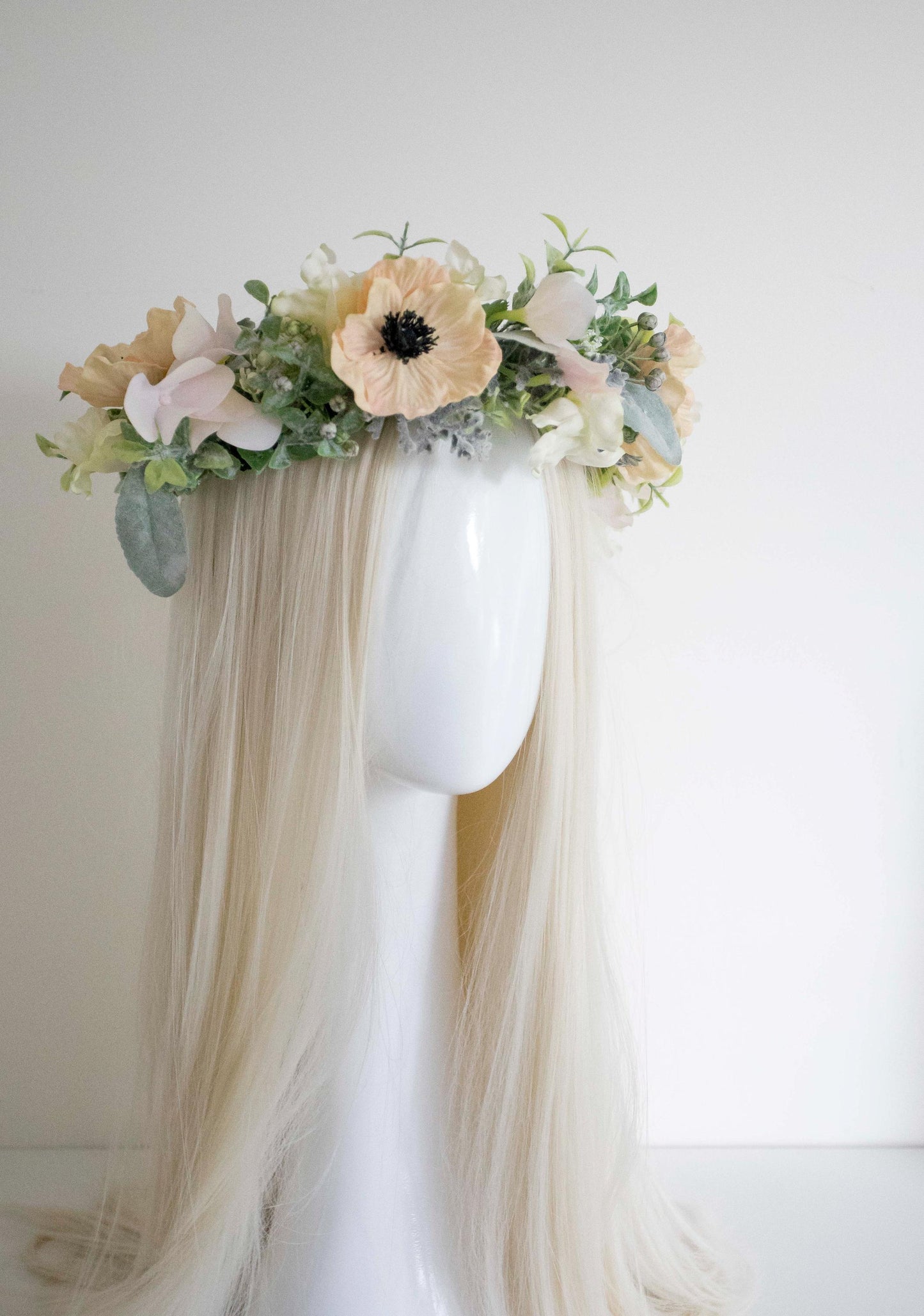 Soft pink floral headband