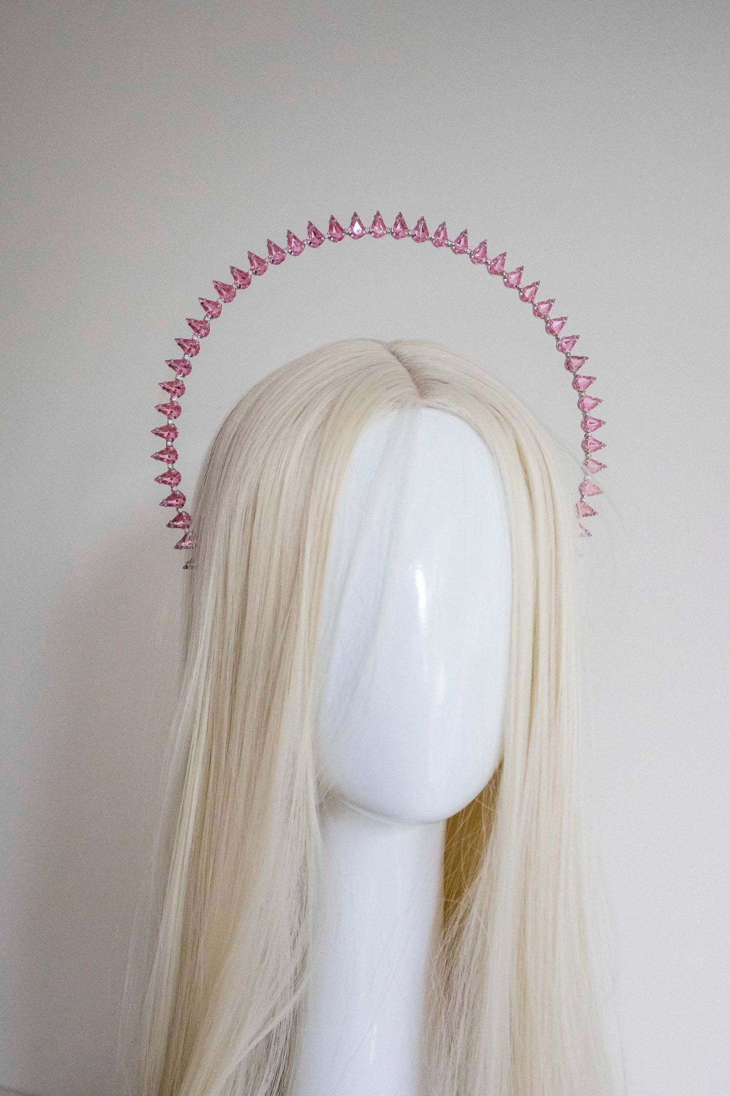 Light Pink Crystals Halo Crown