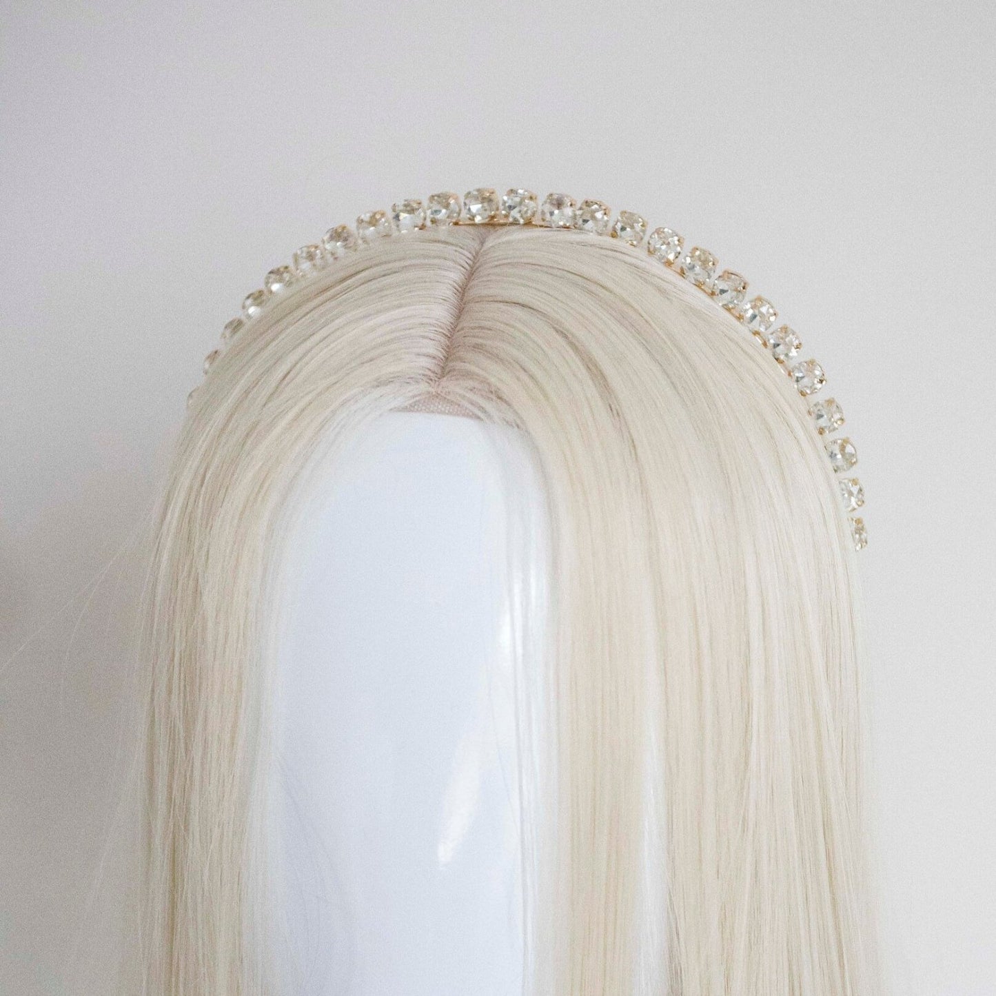 Gold Clear & Champagne Crystals Headband