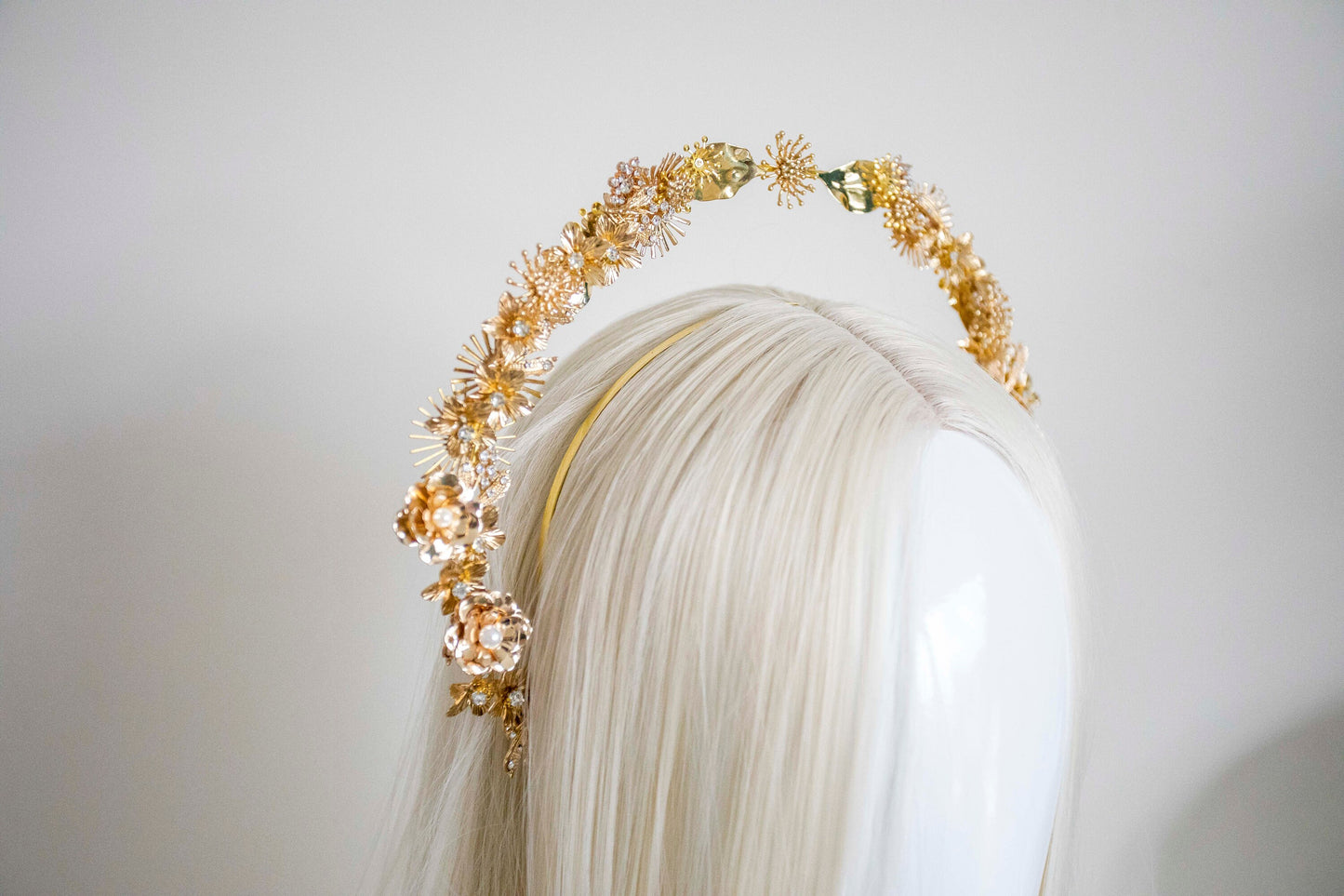 Small Gold Halo Flower crown