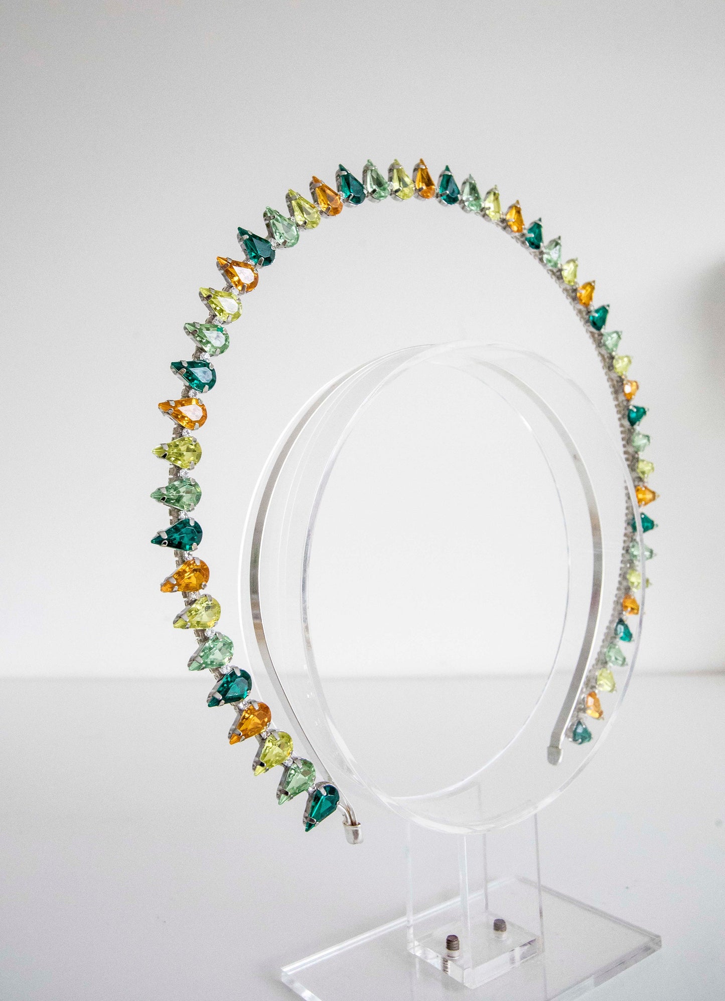 Green Crystals Halo Crown