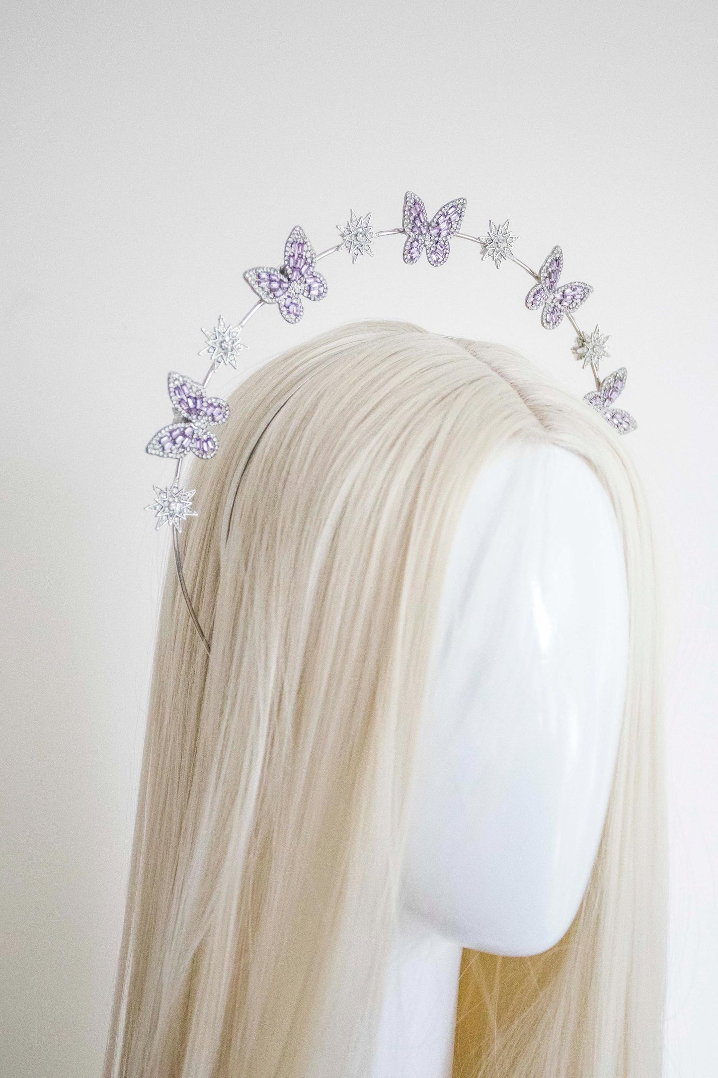 Violet Butterfly Stars Headband